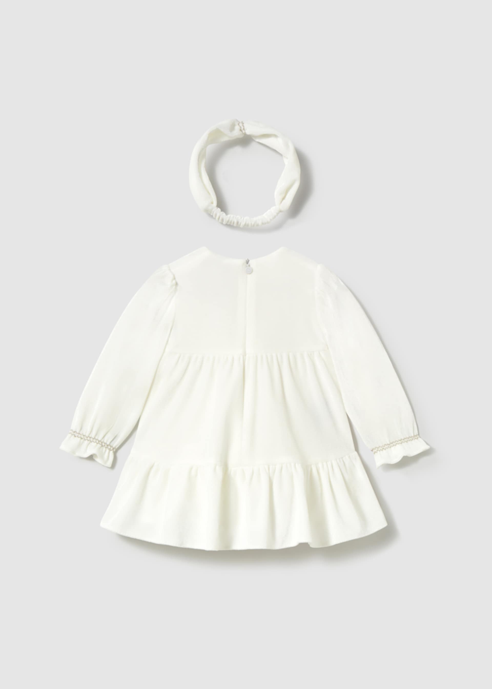 Baby velvet dress with headband