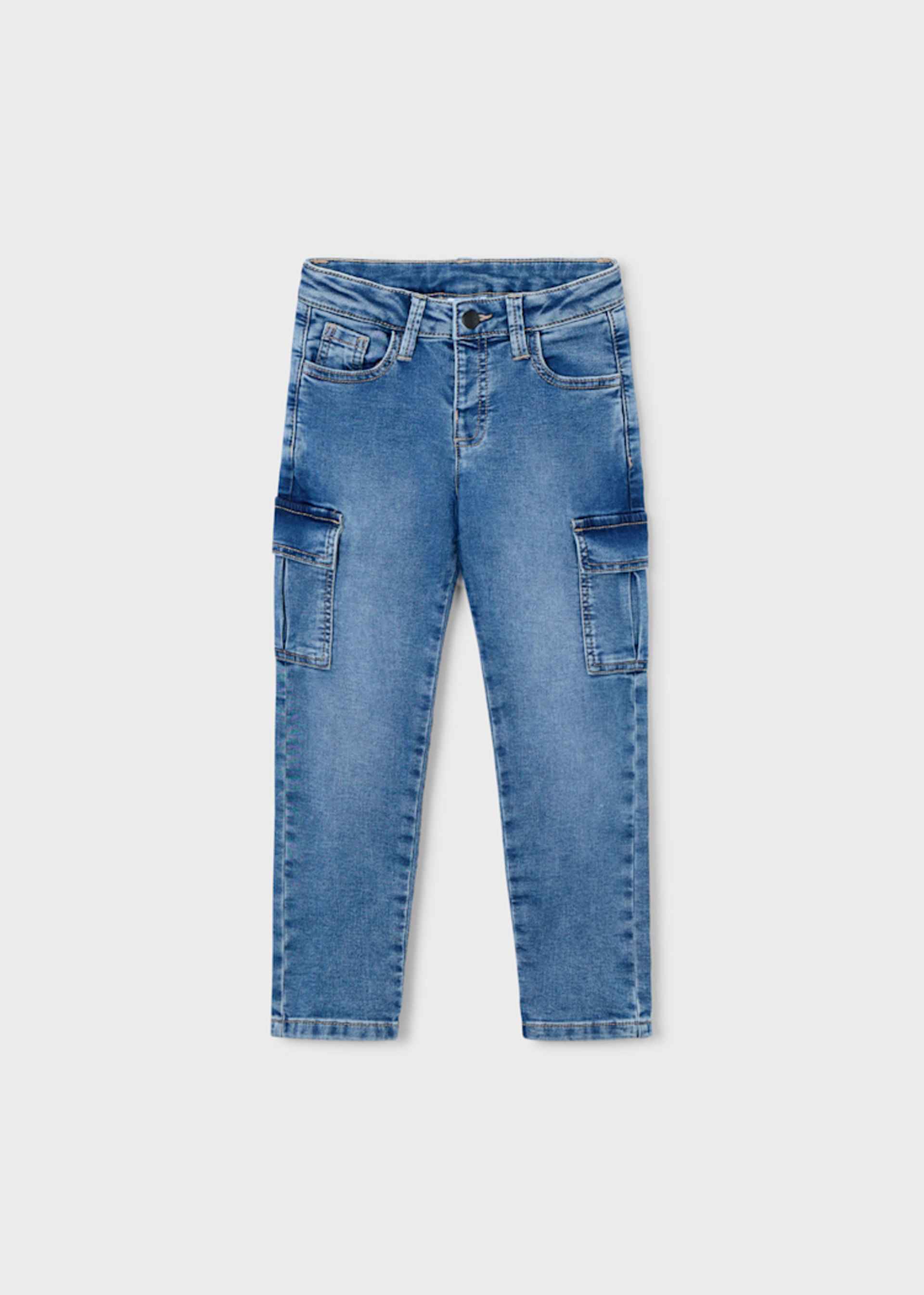 Boys denim cargo pants