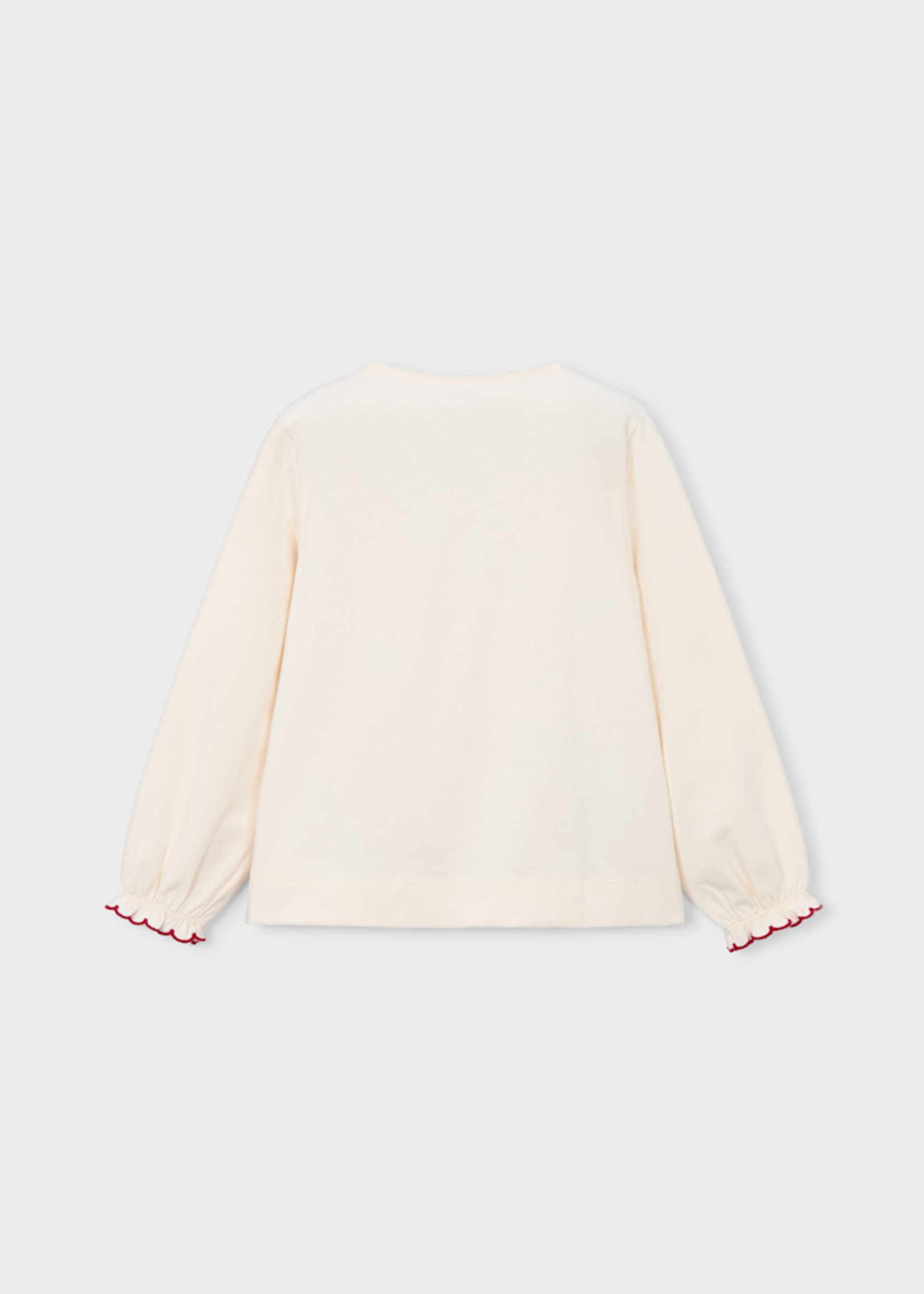 Camisola apliques pétalas menina