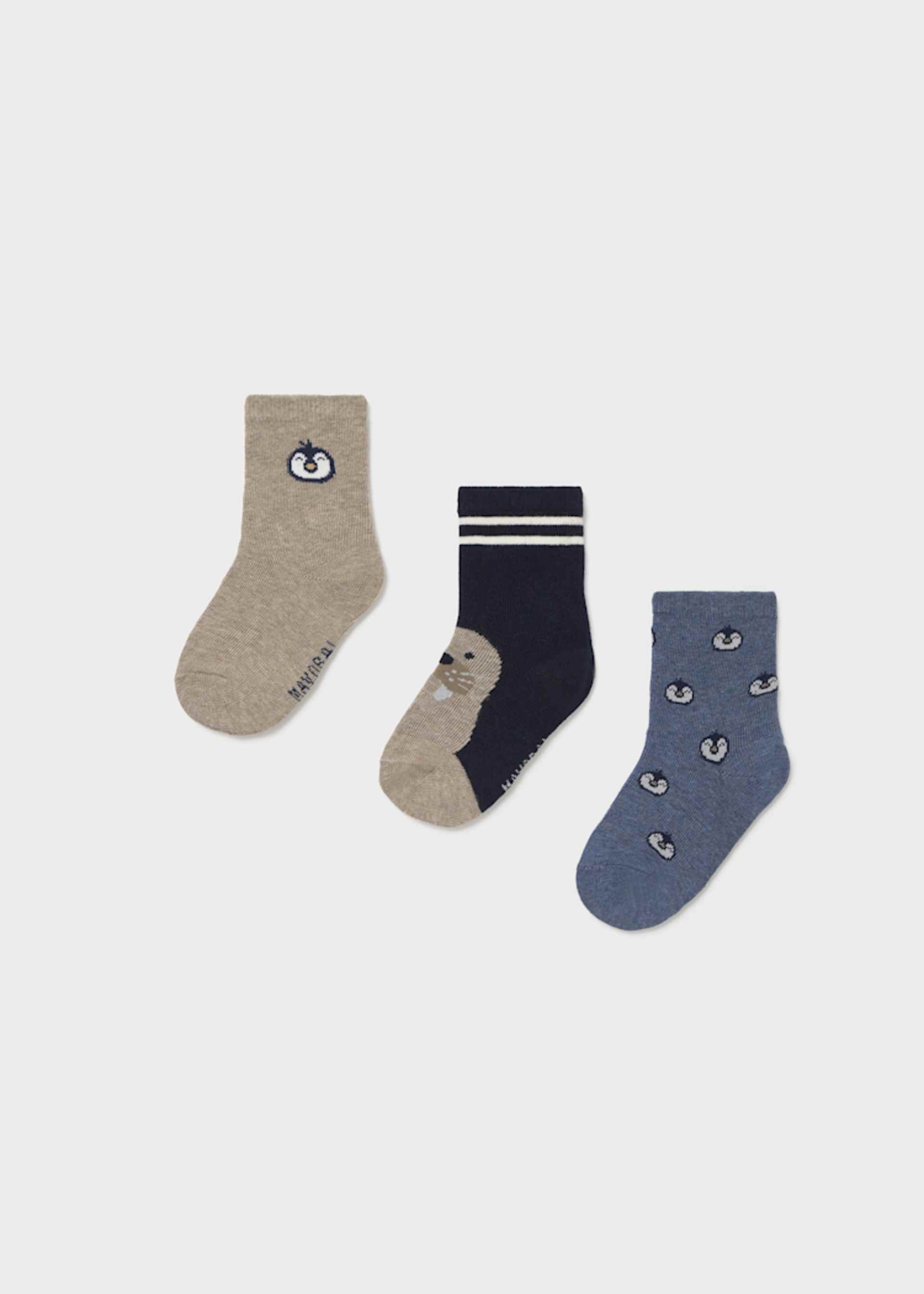 Baby Set of 3 Patterned Socks