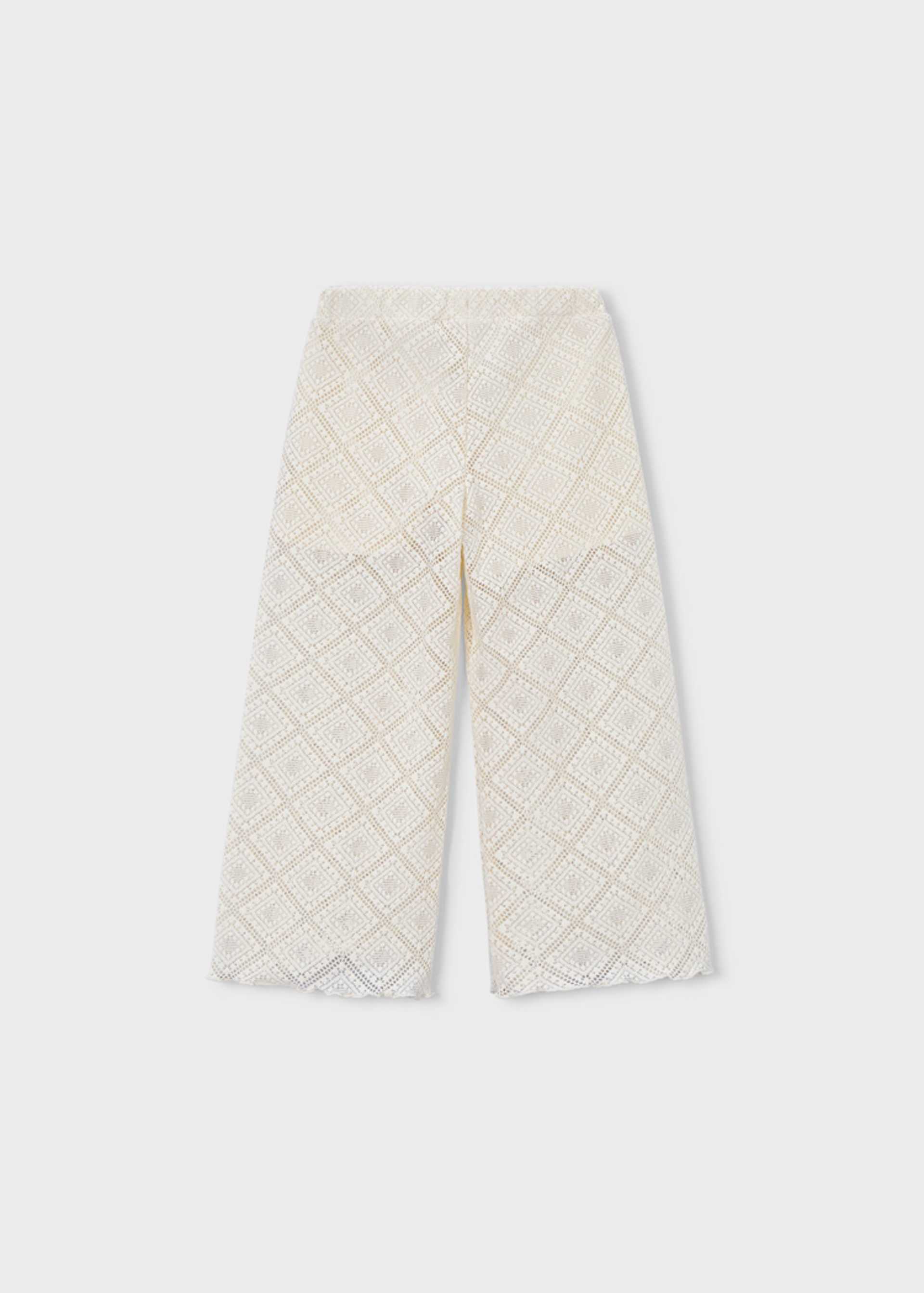 Pantalon long crochet fille