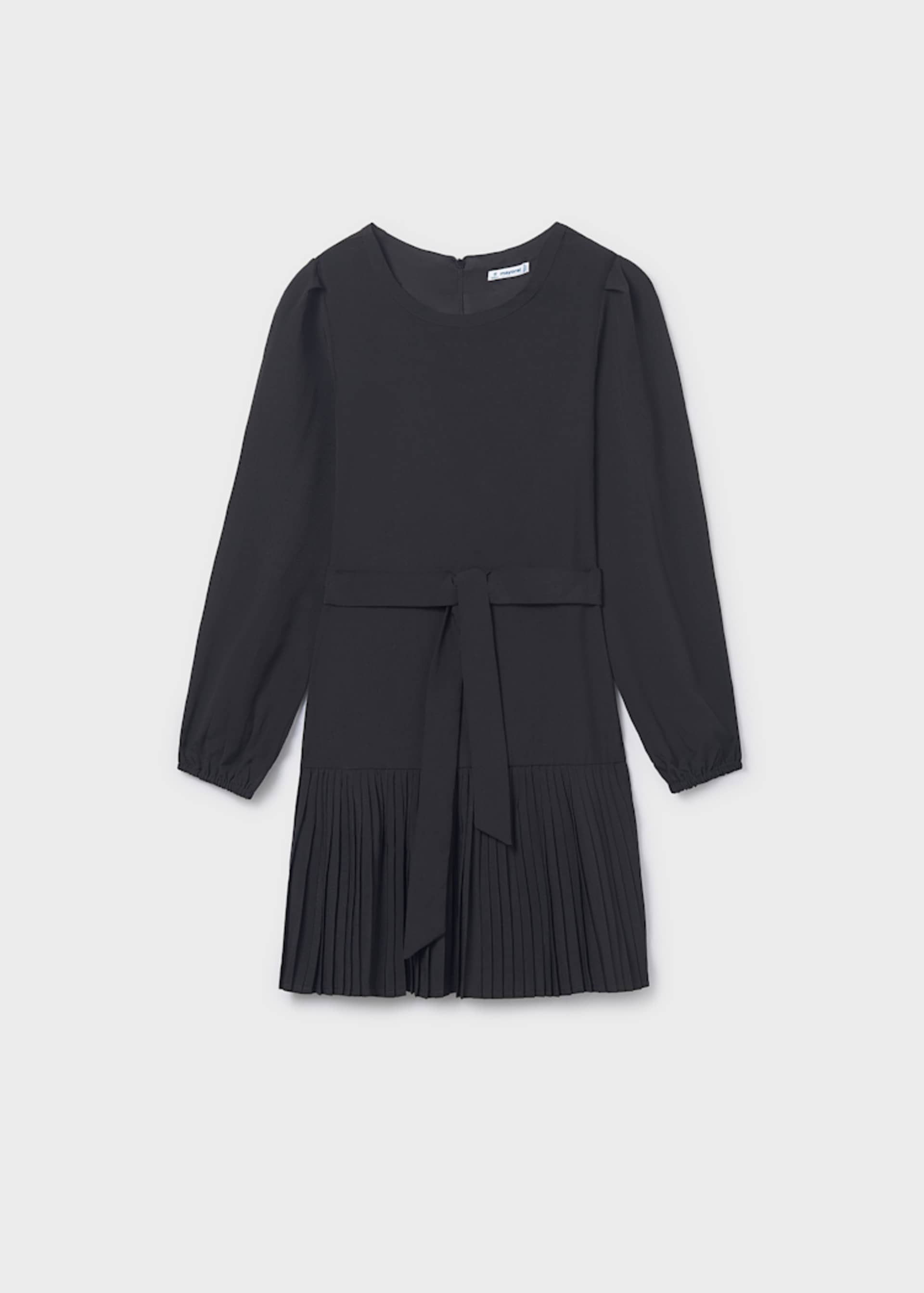 Girls pleated crepe dress