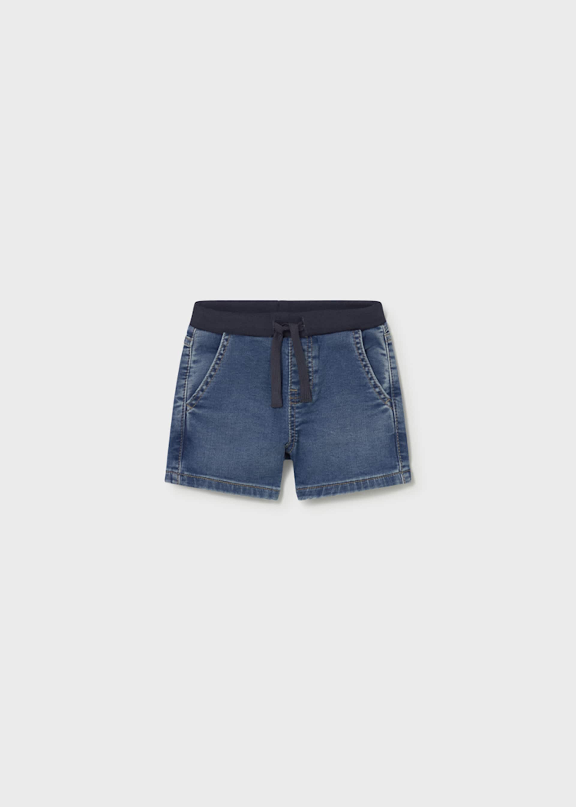 Bermuda jeans cintura elastica neonato