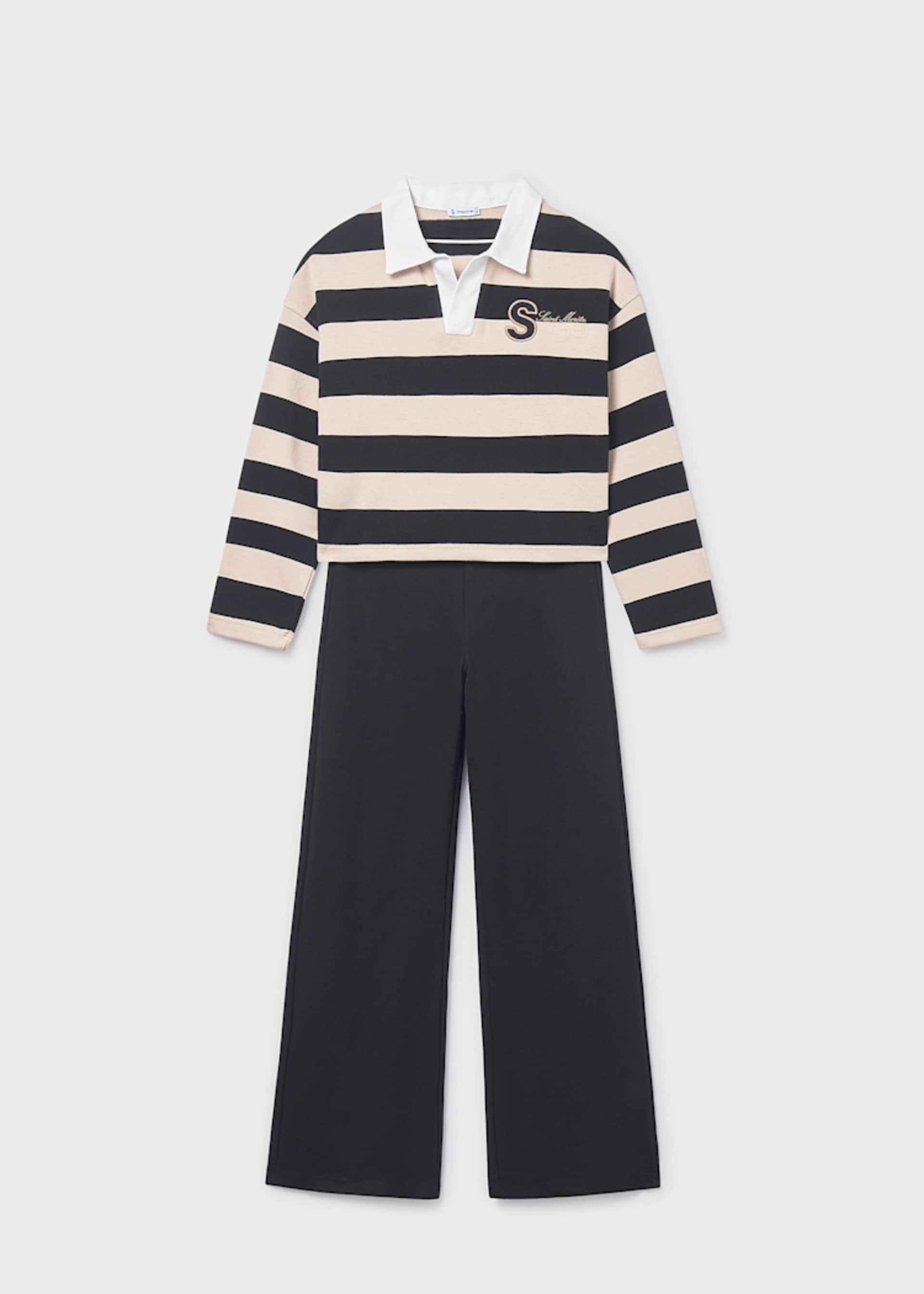 Set Hose und Poloshirt gestreift Teenager Mädchen