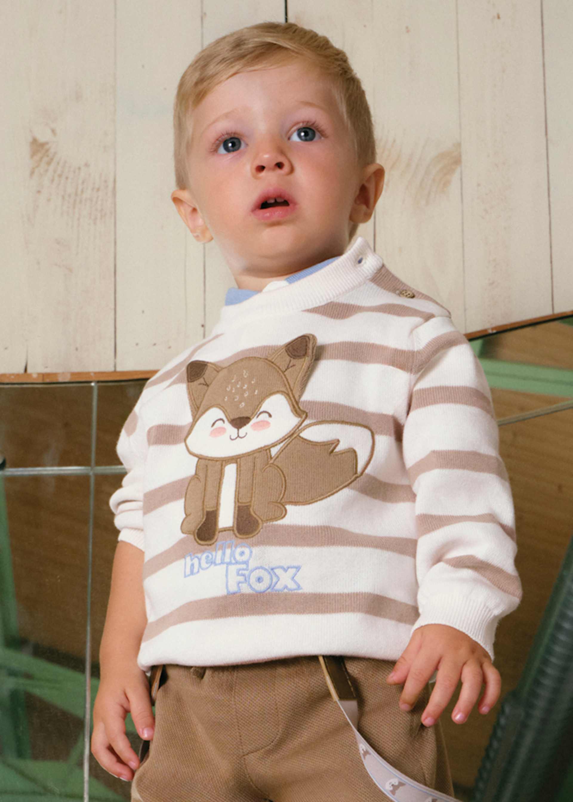 Pullover gestreift Applikation Baby