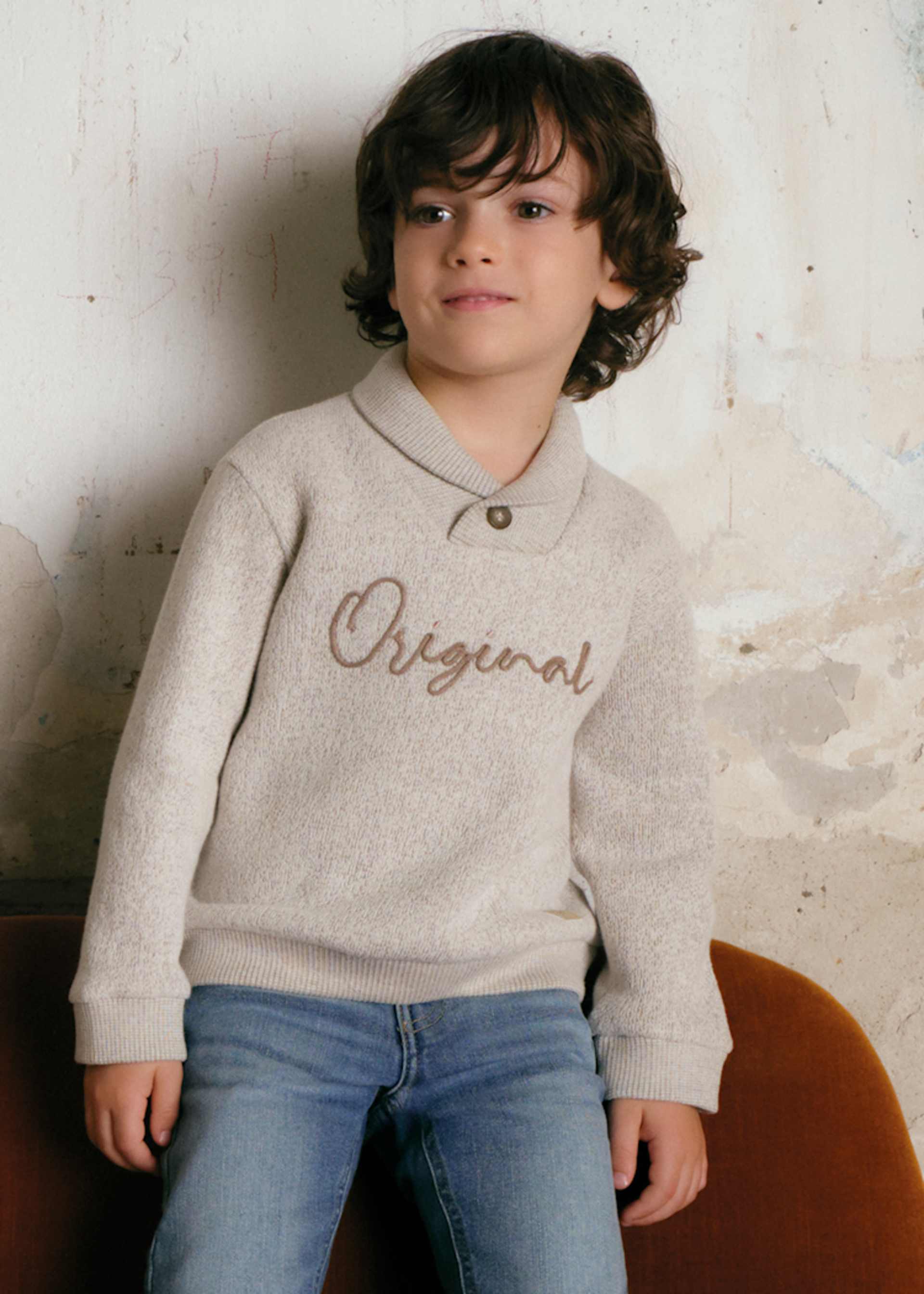 Sudadera felpa bordado niño Sudadera felpa bordado niño