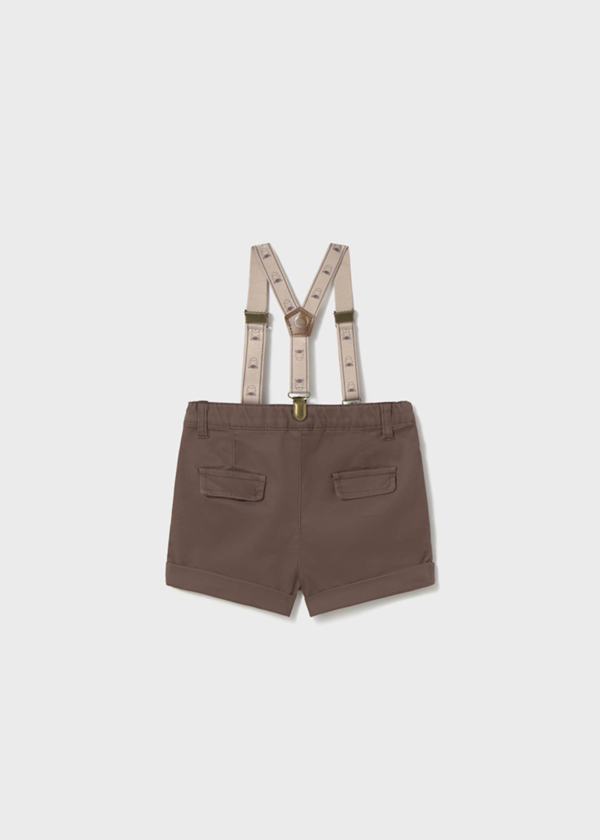 Piqué Bermuda shorts with braces