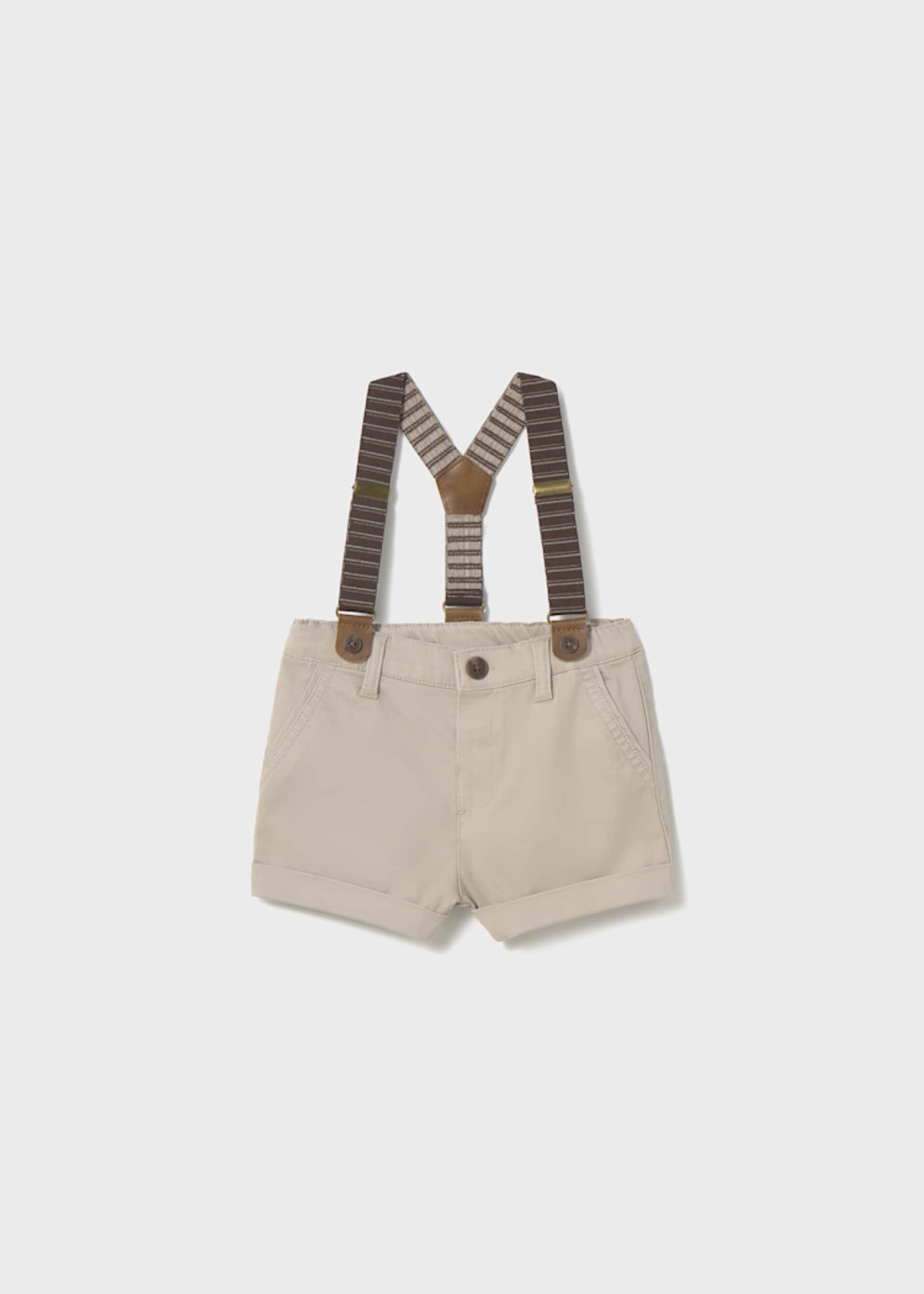 Baby piqué braces shorts