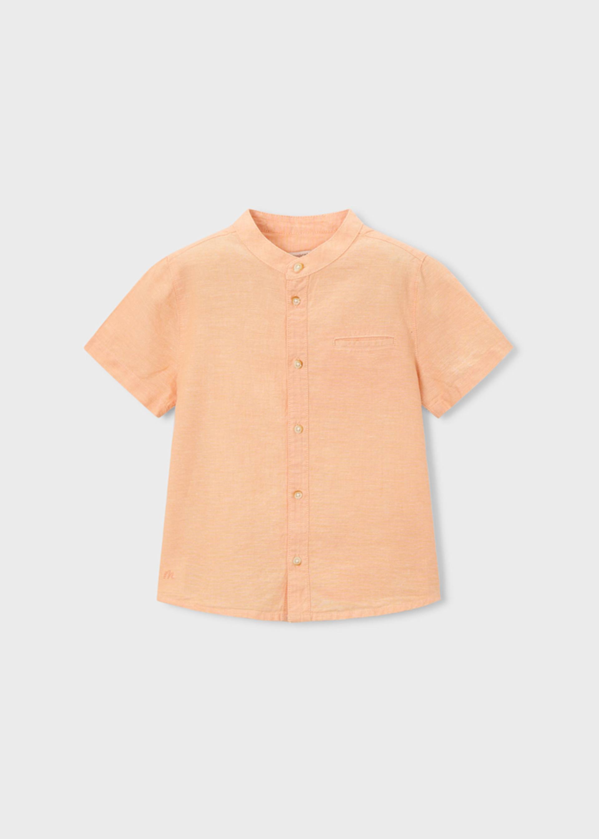 Camicia in lino collo alla coreana bambino