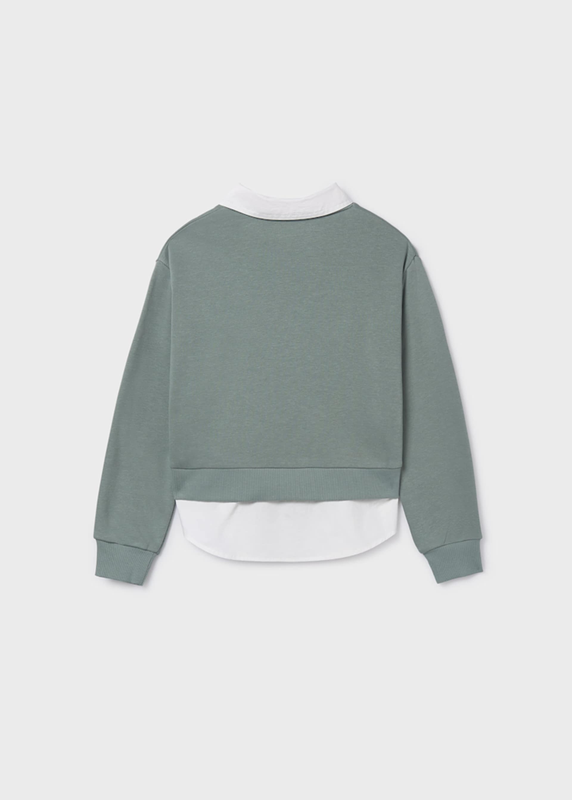 Sudadera cuello camisa chica Sudadera cuello camisa chica