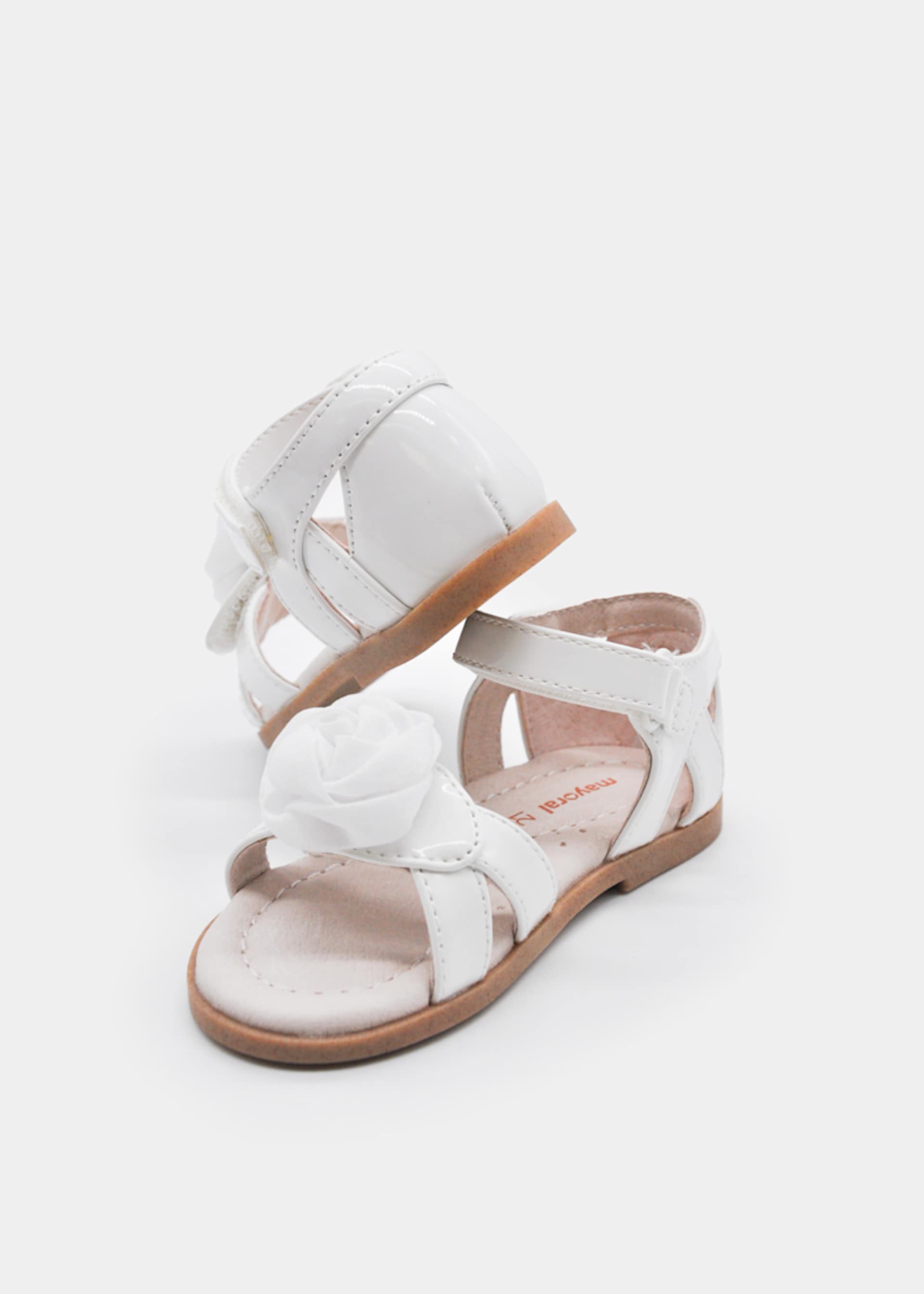 Lackleder-Sandalen Blume Baby