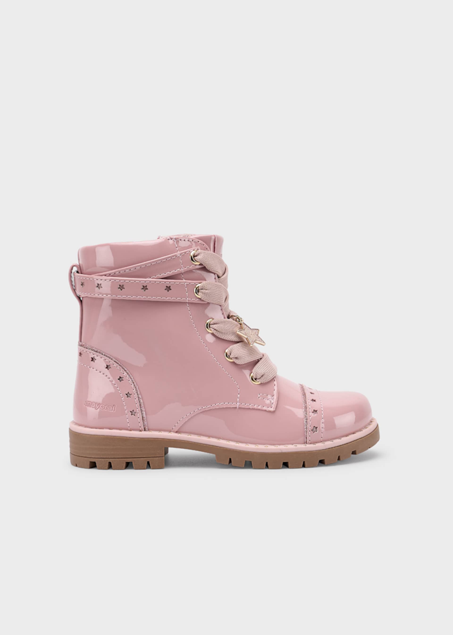 Bottes motardes en cuir verni fille