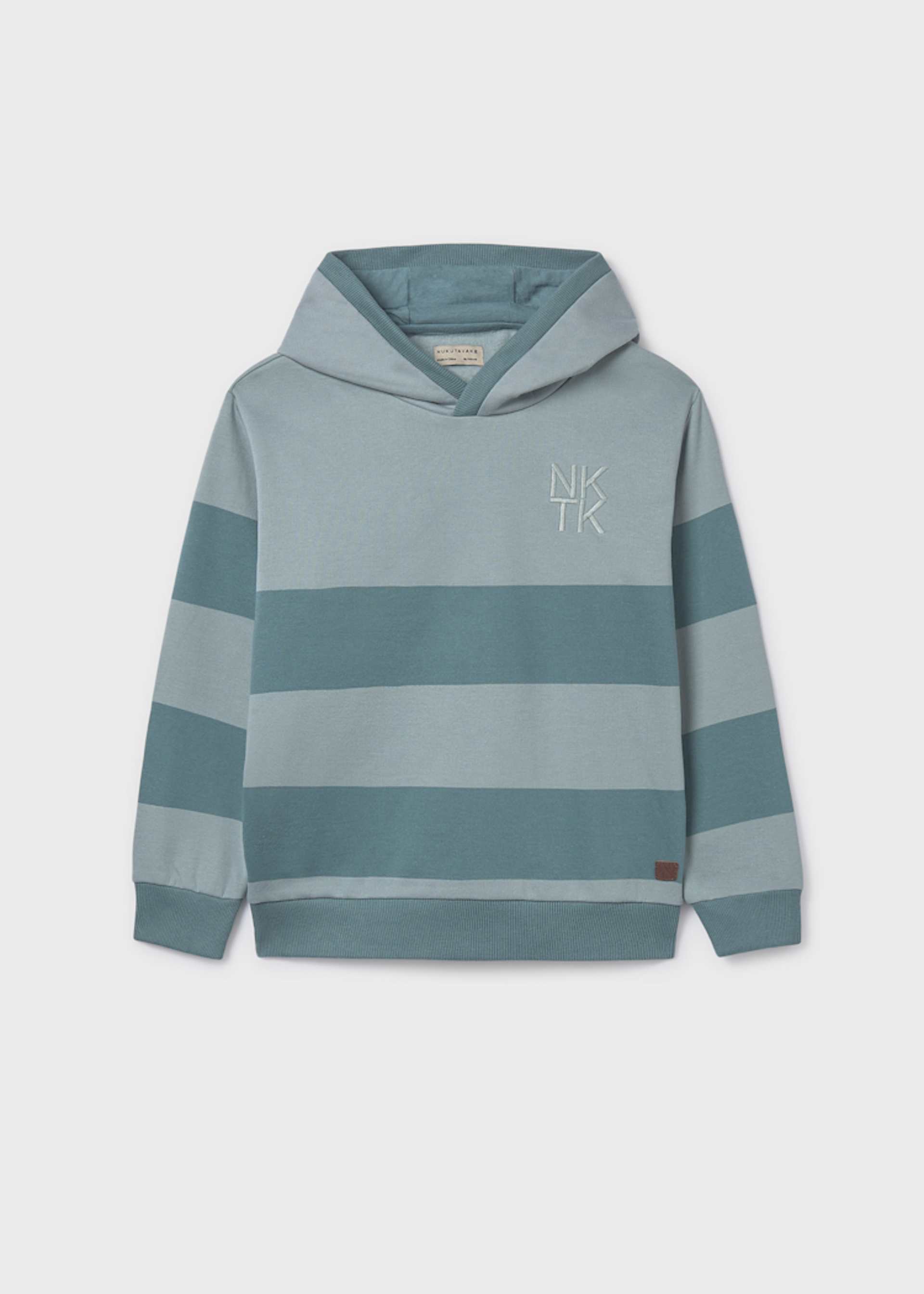 Sweat rayé capuche garçon