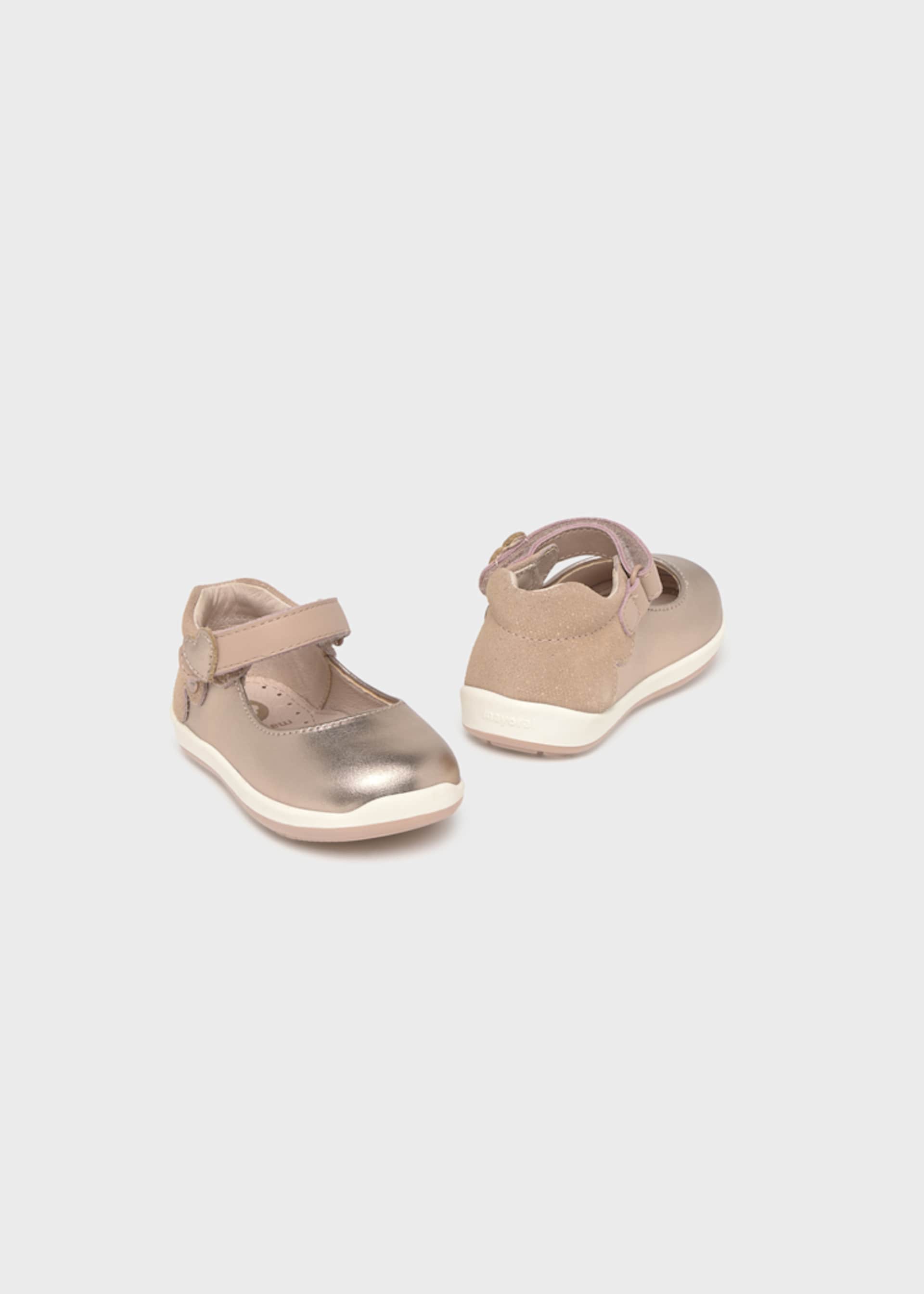 Feine Spangenschuhe metallisiert Baby