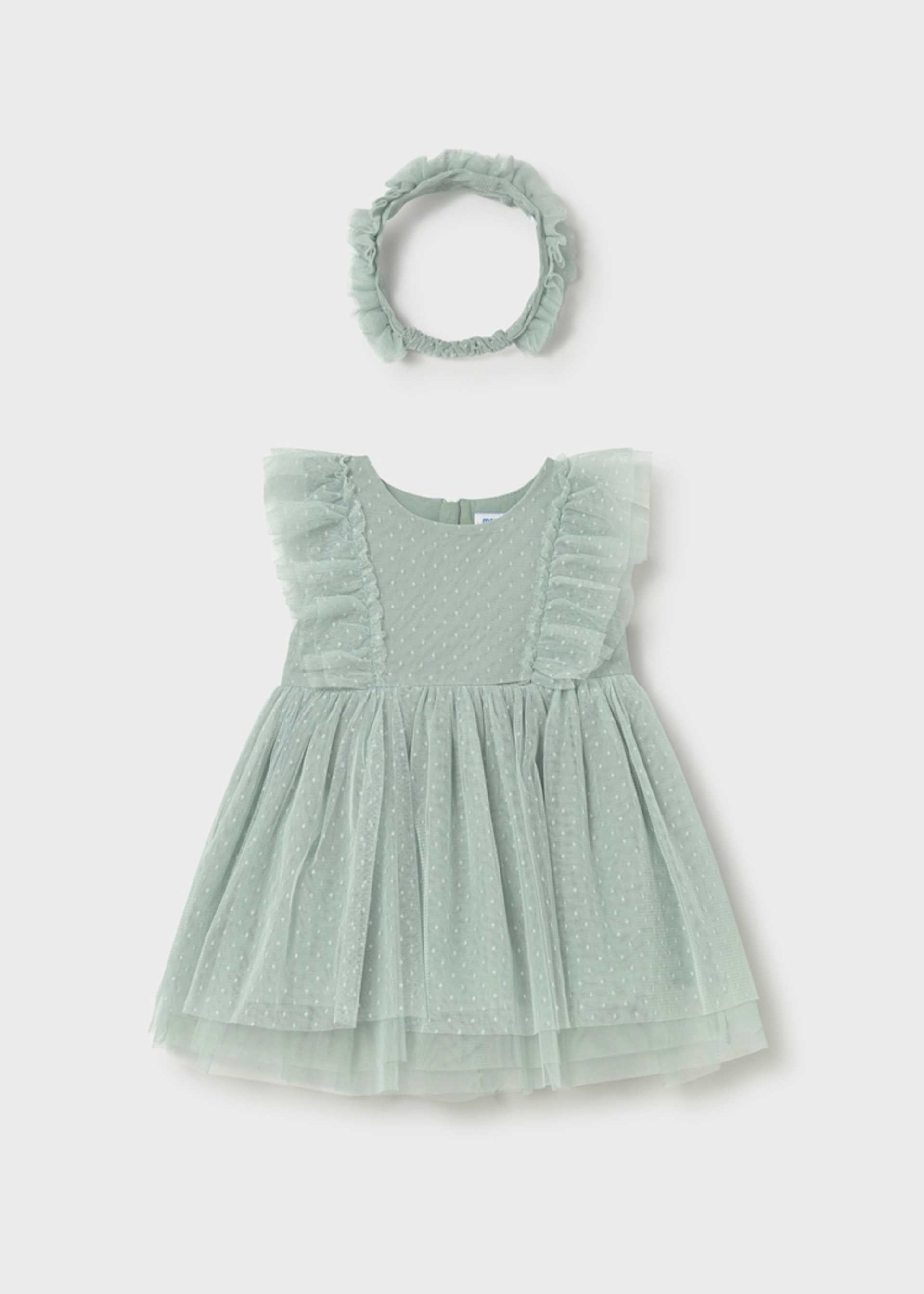Rochie din tul cu bentita bebe