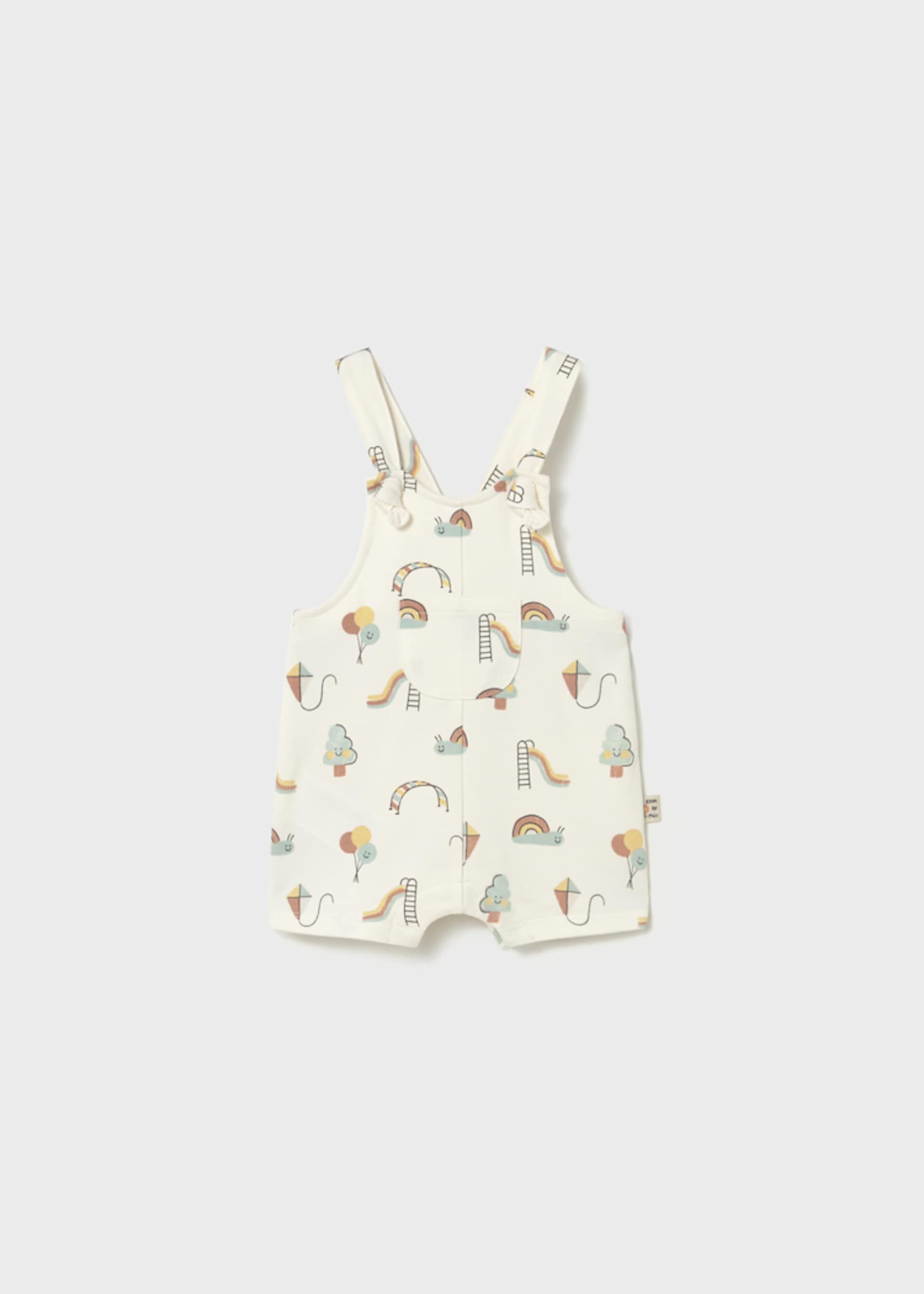 Newborn print dungarees