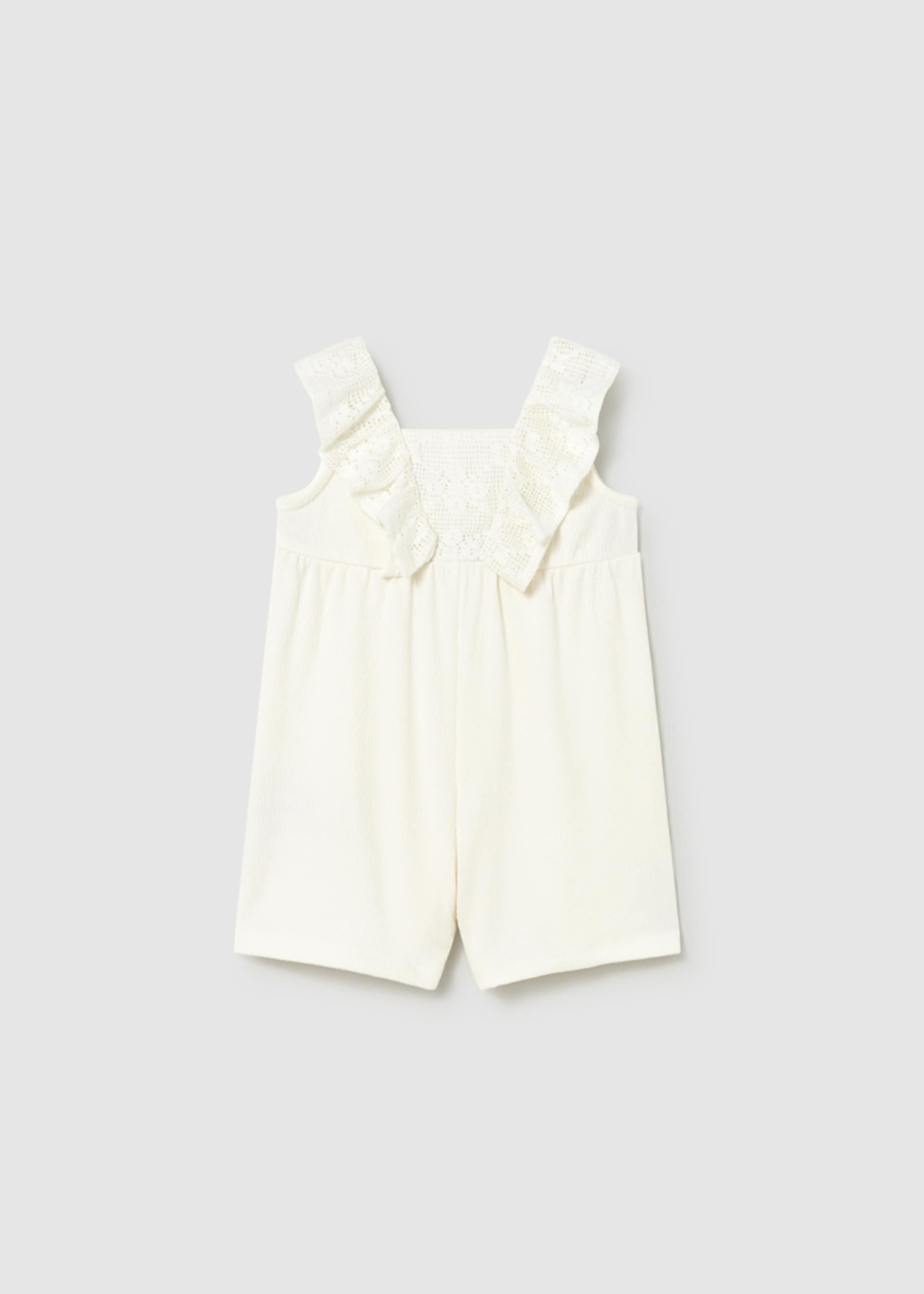 Kurzer Jumpsuit Häkeldetail Baby