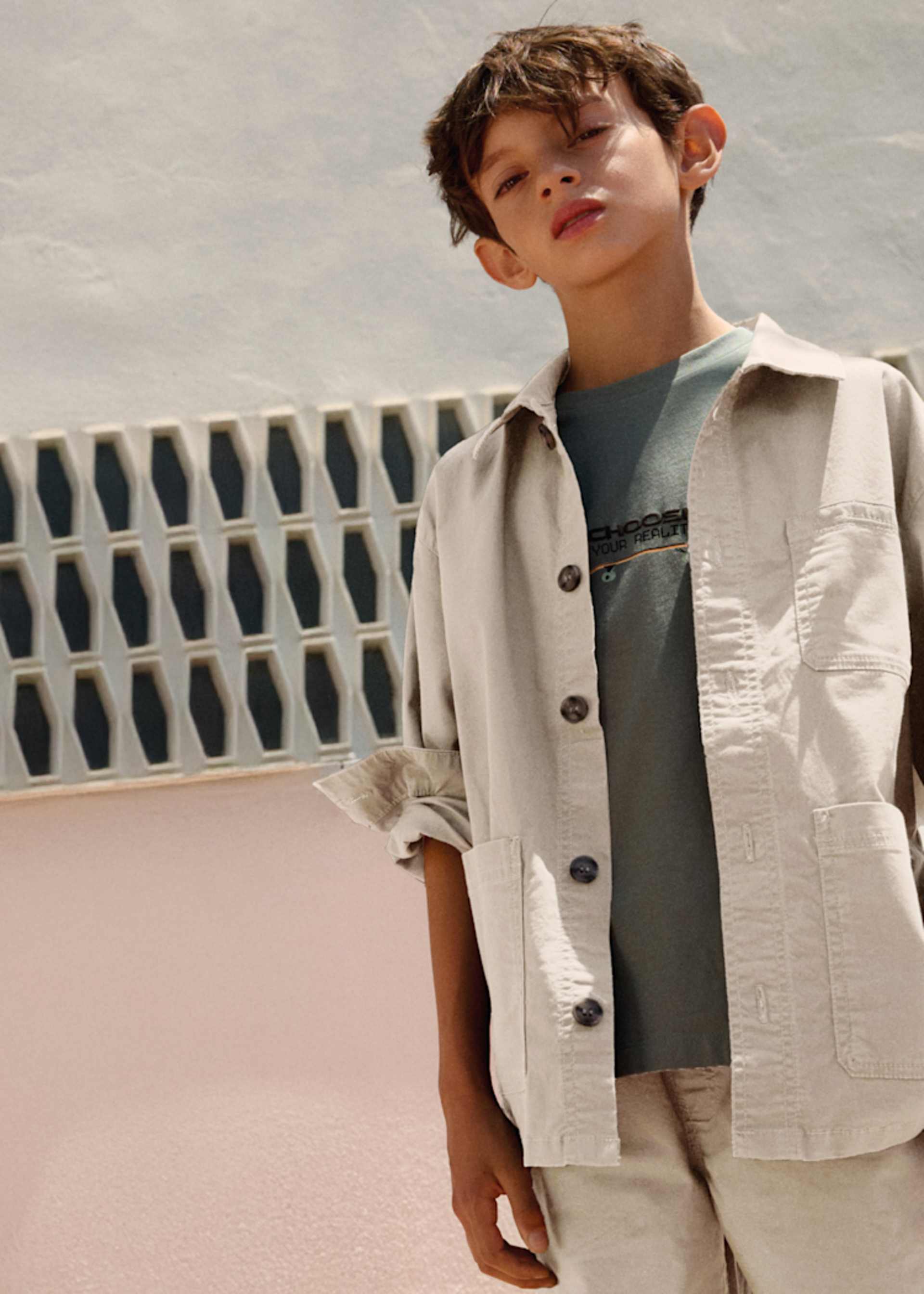 Overshirt tasche ragazzo