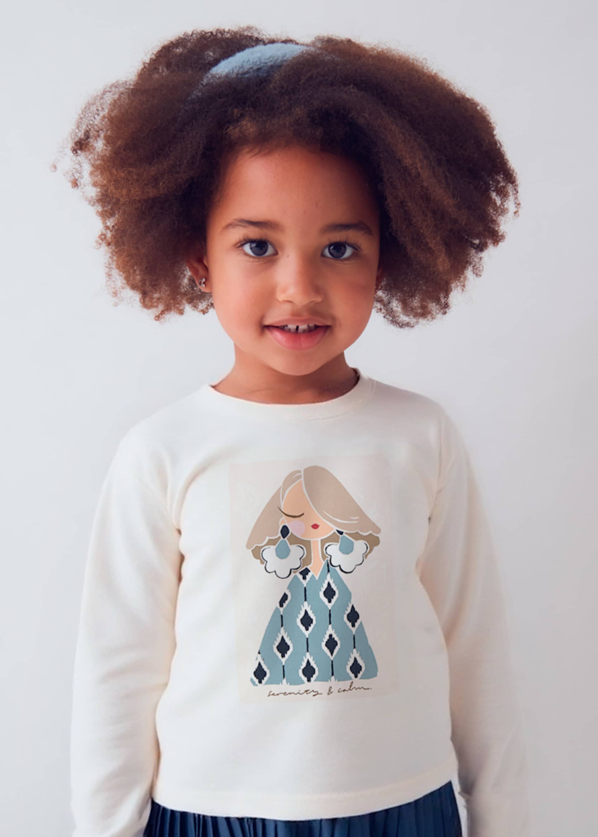 Girls long sleeved t-shirt with scrunchie