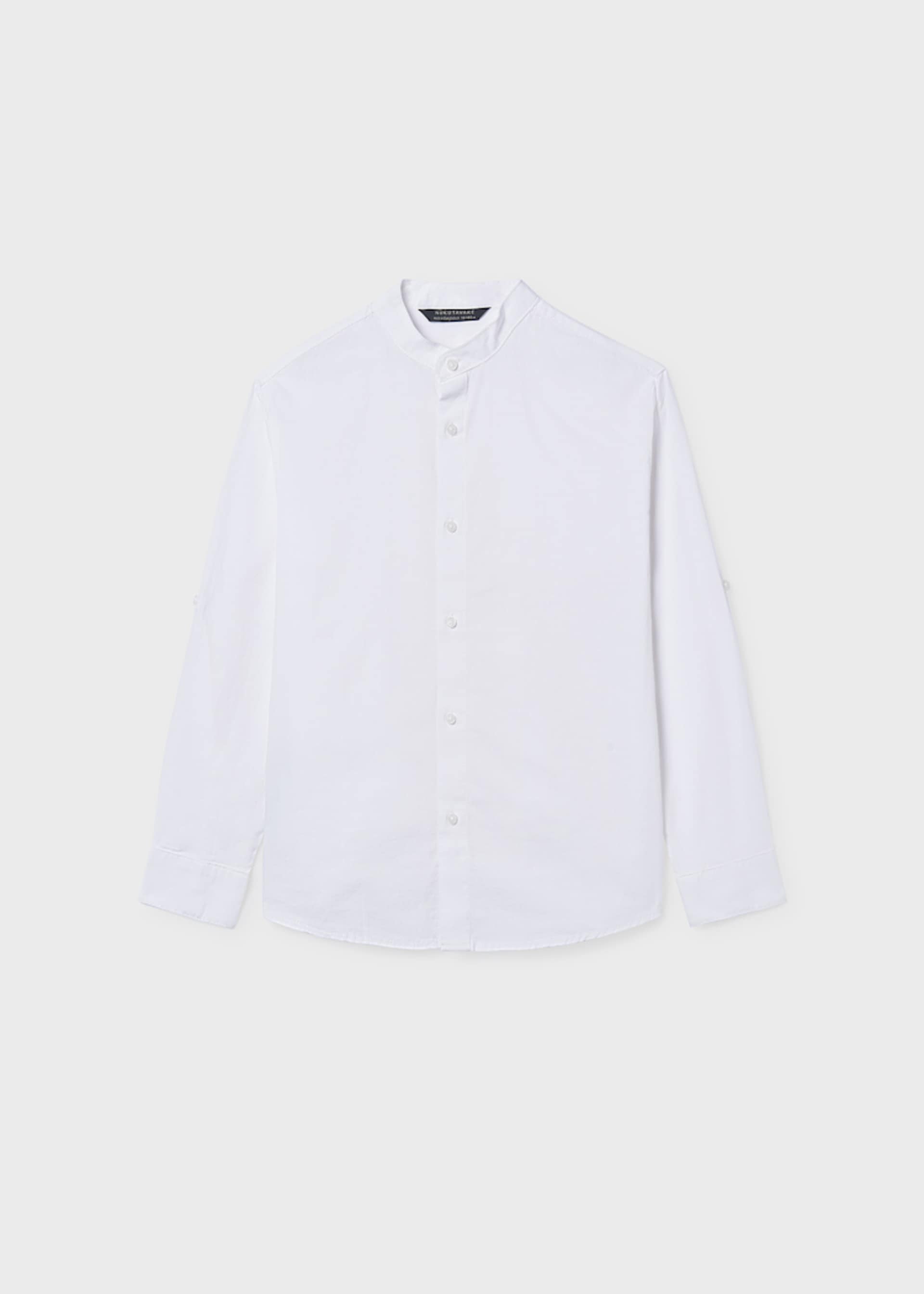 Long-sleeved shirt with mandarin collar for boys