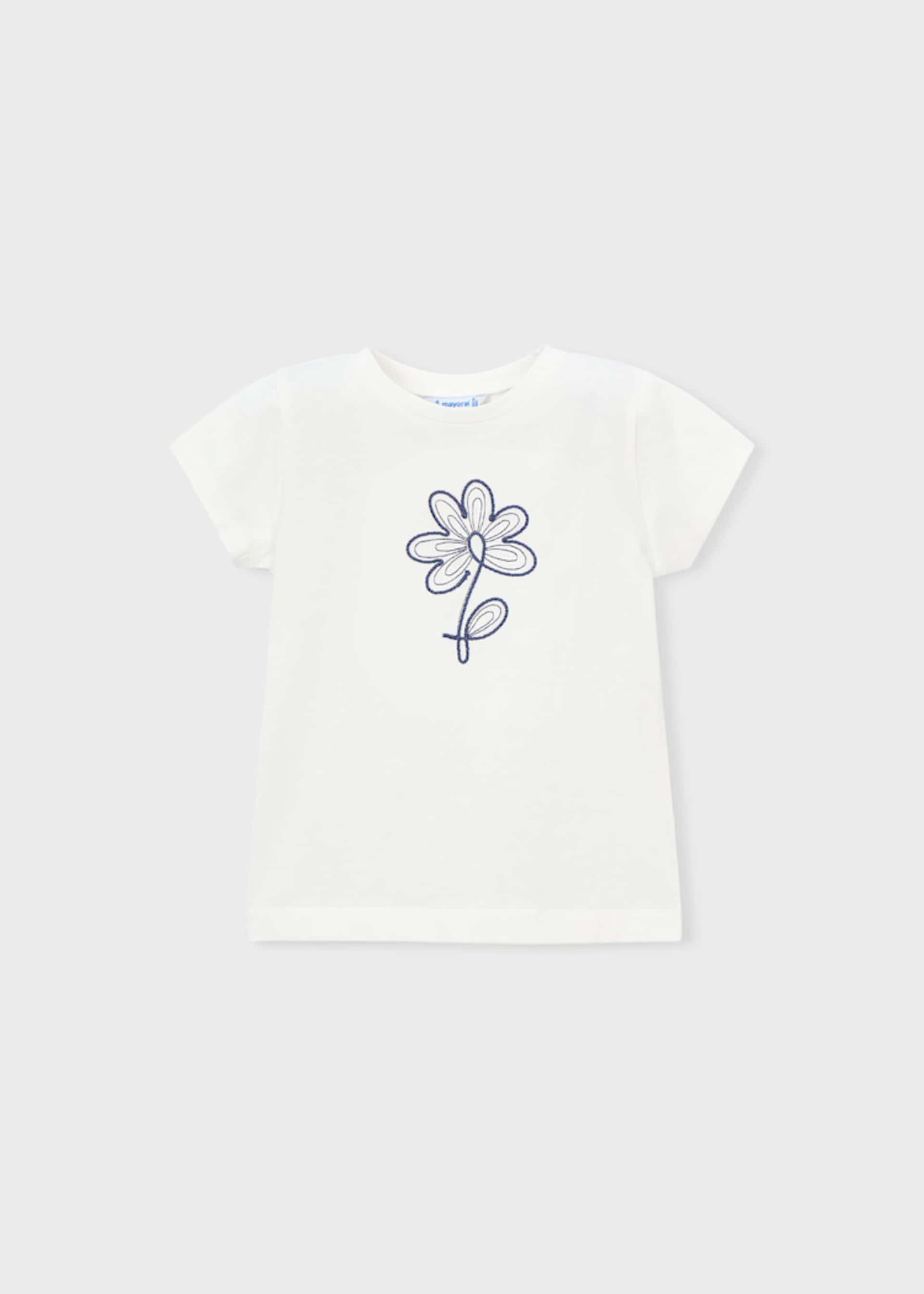 Girls basic flower t-shirt