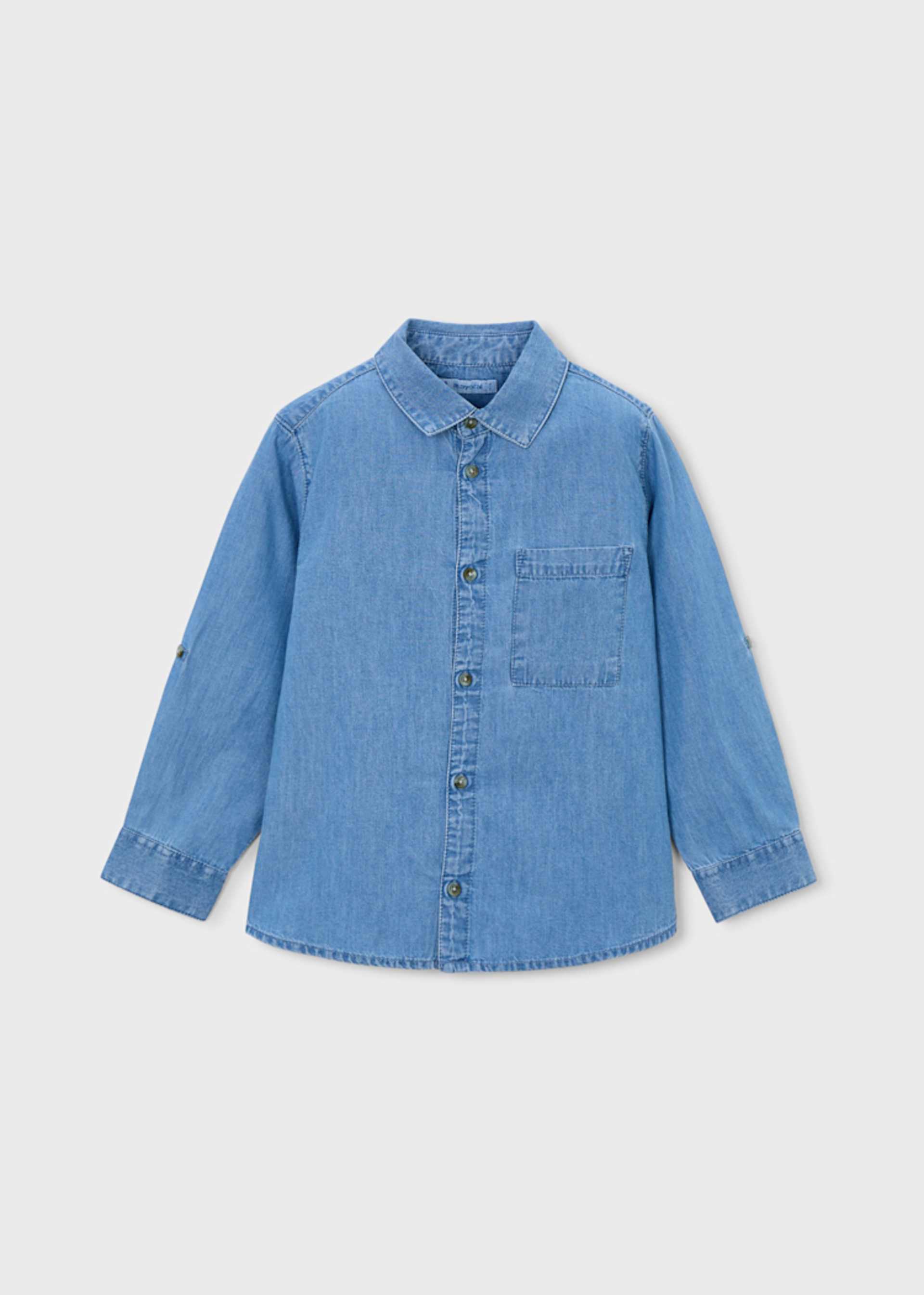 Camicia jeans manica lunga bambino