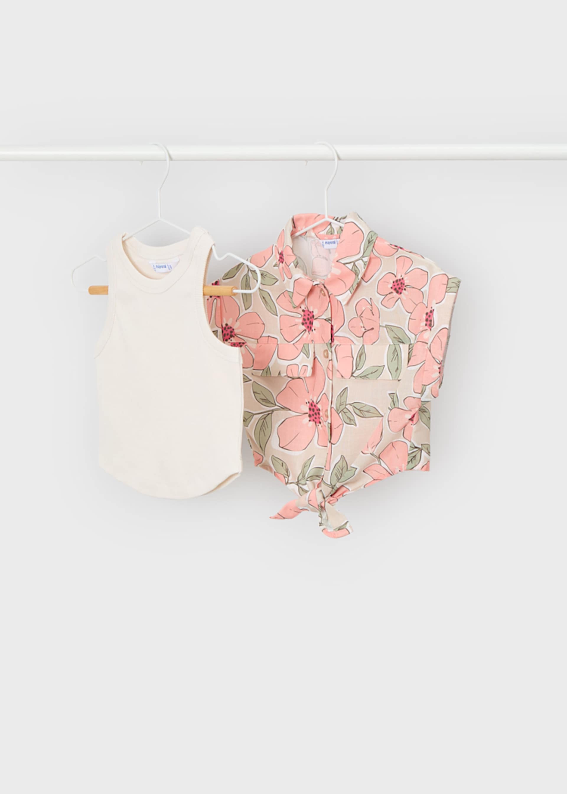 Blouse imprimée avec top fille