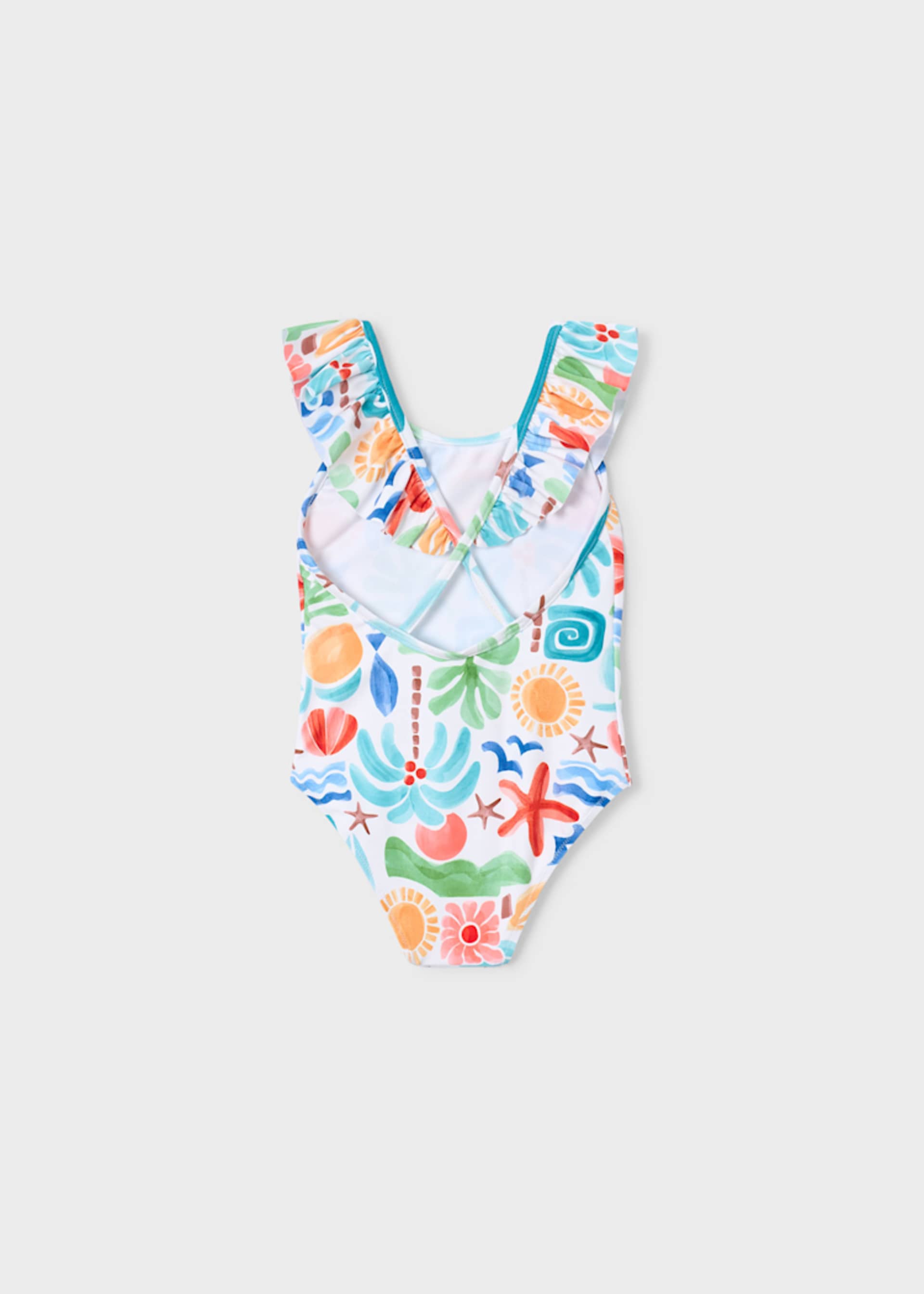 Costume volant stampato bambina