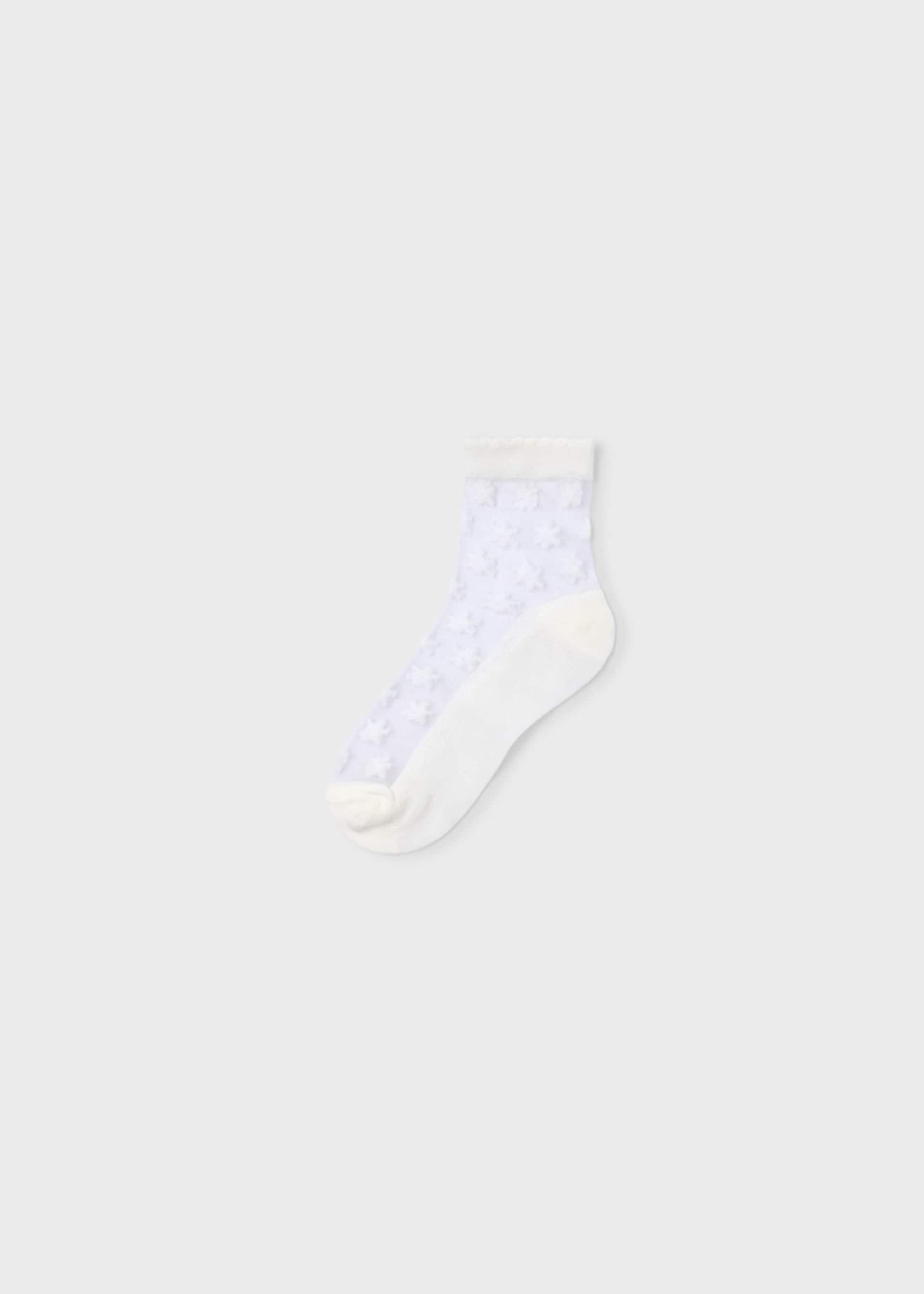 Calze corte fiori bambina