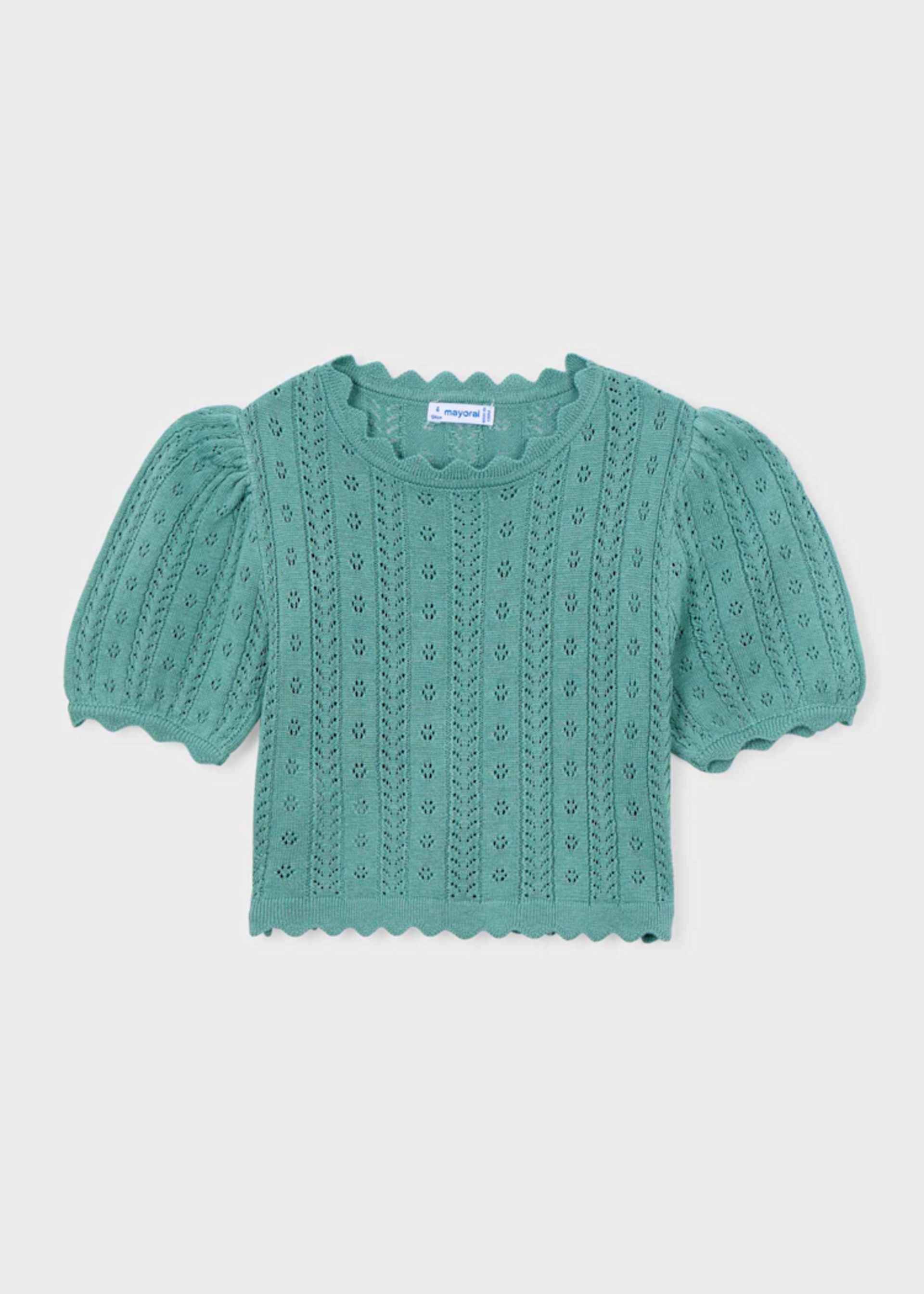 Camisola gola ondas menina