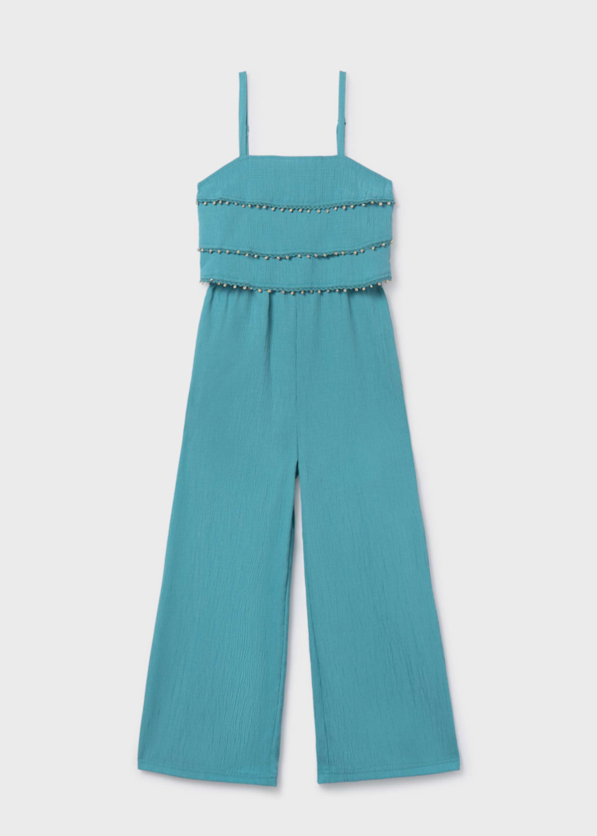 Langer Jumpsuit Rüschendetails Teenager Mädchen