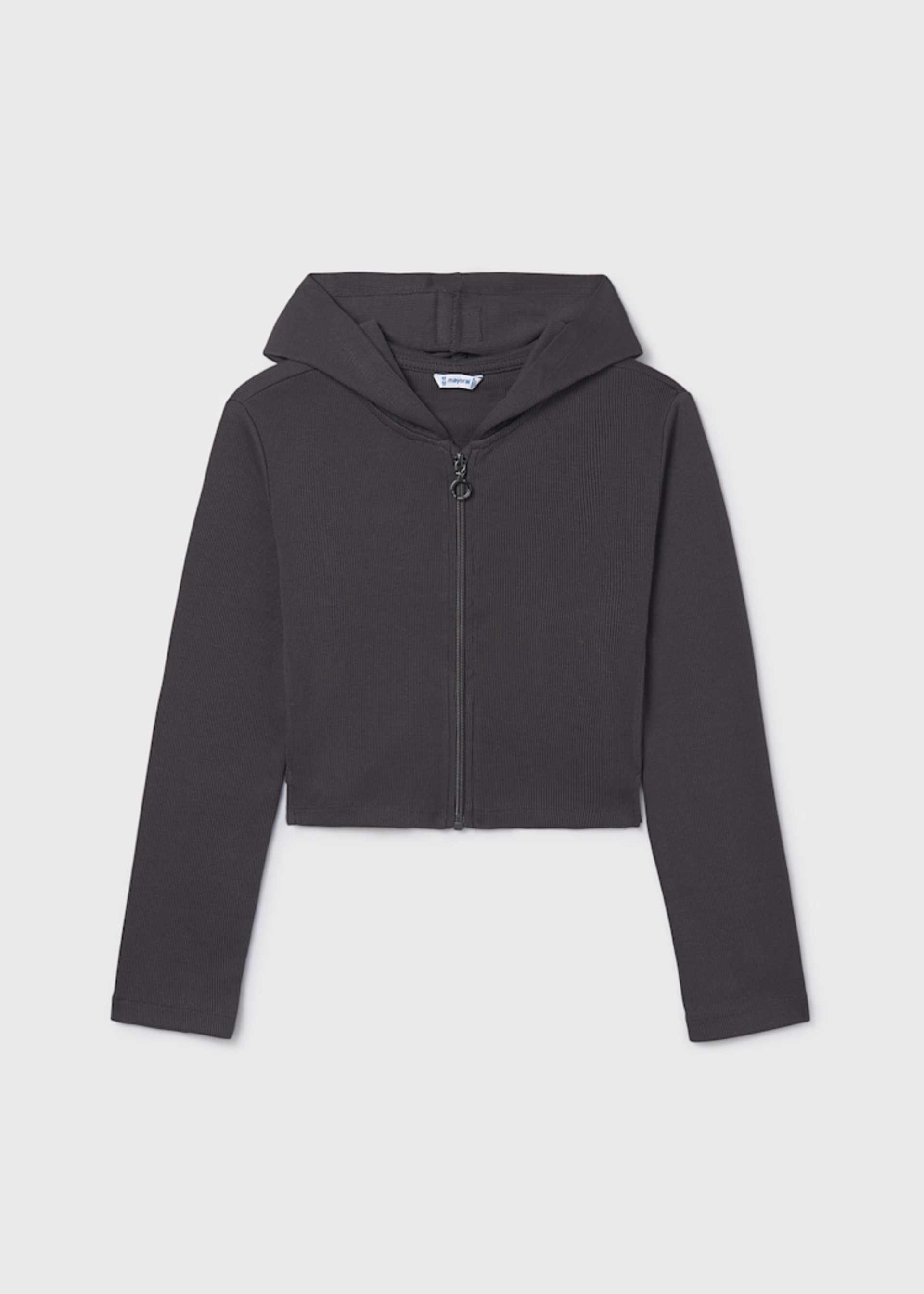 Sweat fecho capuz rapariga