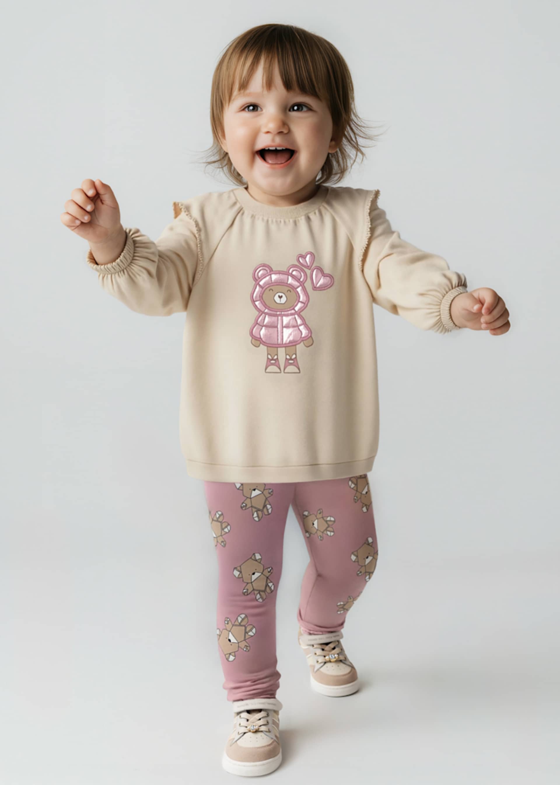 Ensemble legging imprimé et sweat bébé