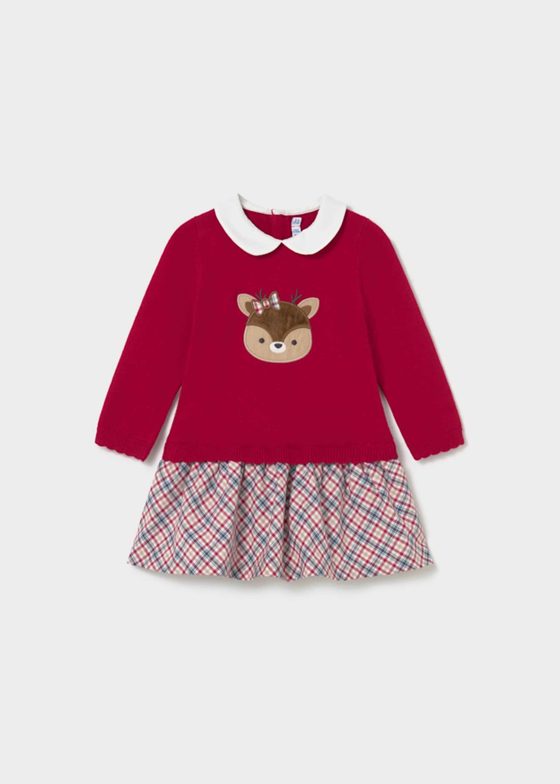 Vestido tricot combinado bebé