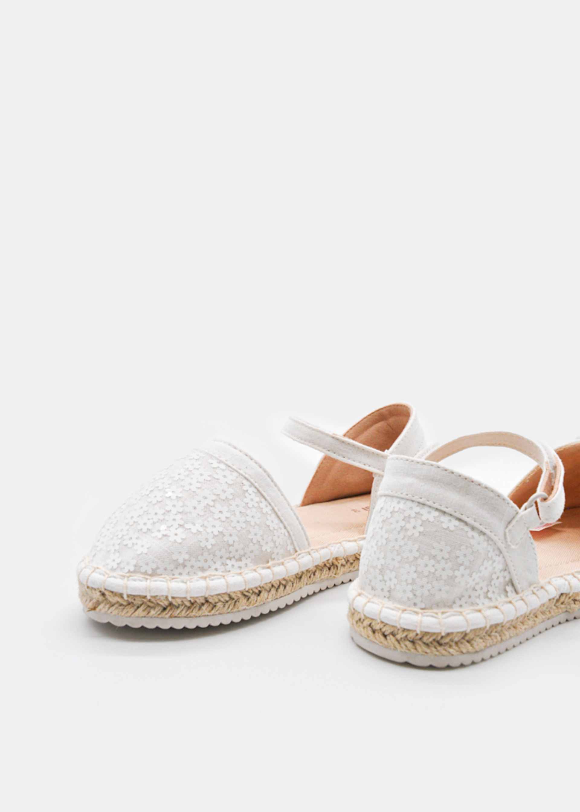 Espadrilles en jute fleurs fille