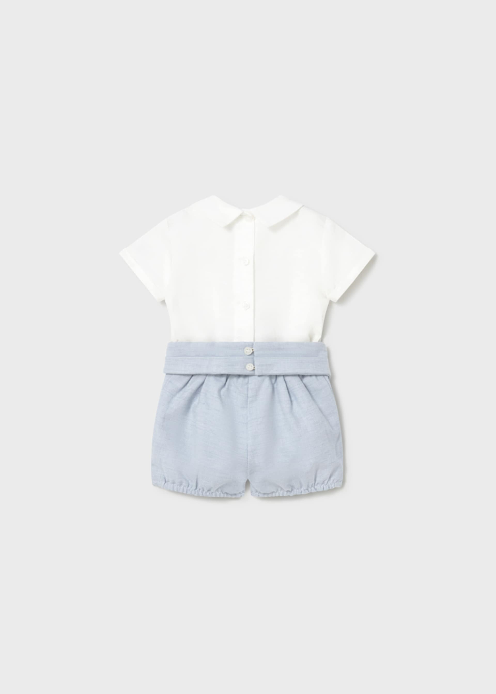 Ensemble cérémonie short et t-shirt nouveau-né