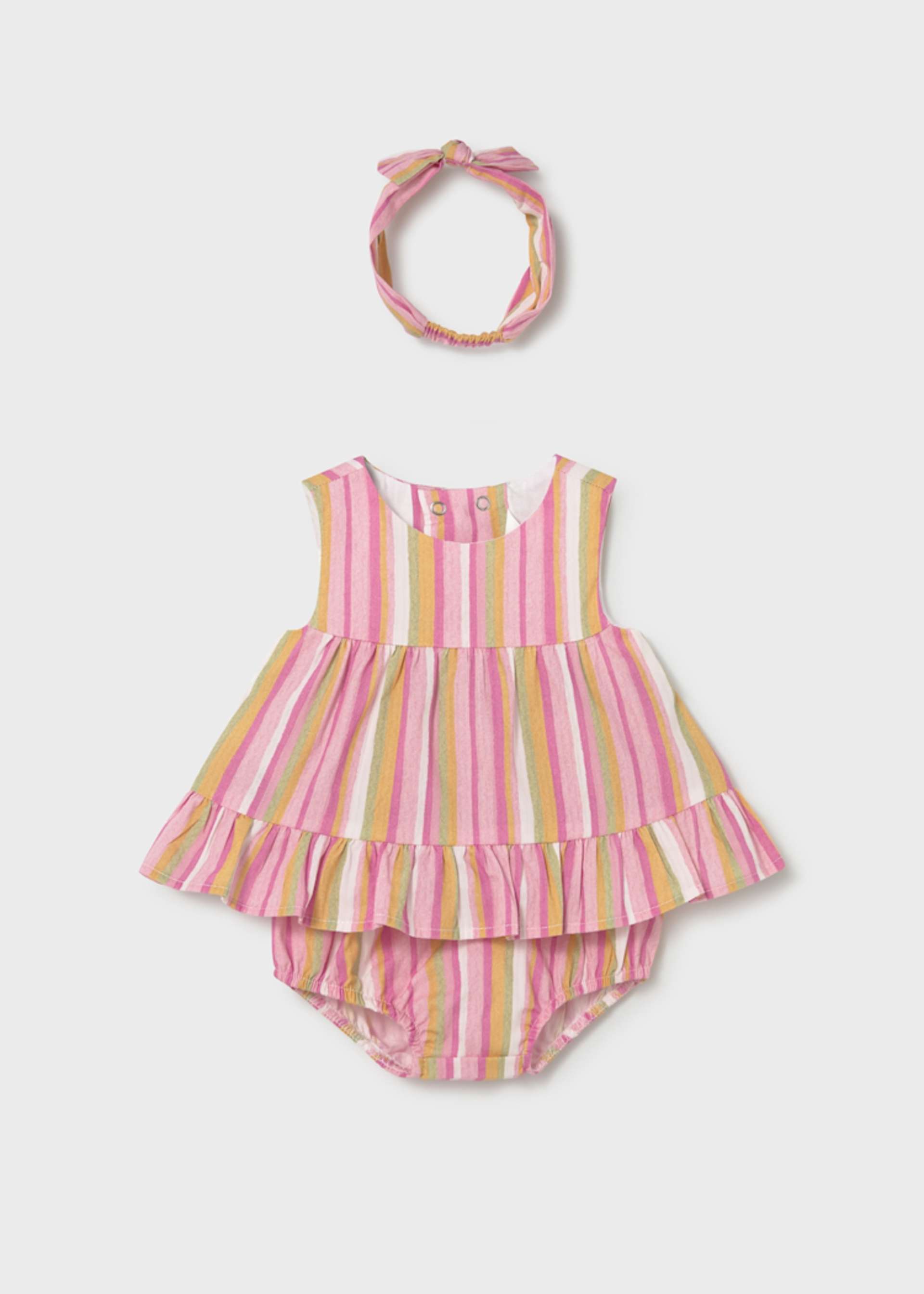 Conjunto 3 peças com faixa cabelo recém nascida