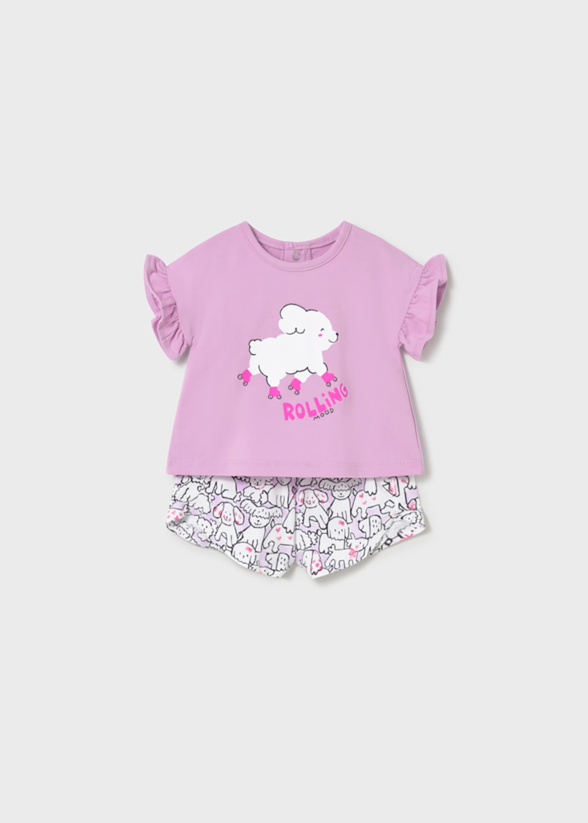 Newborn Printed Shorts and T-shirt Set