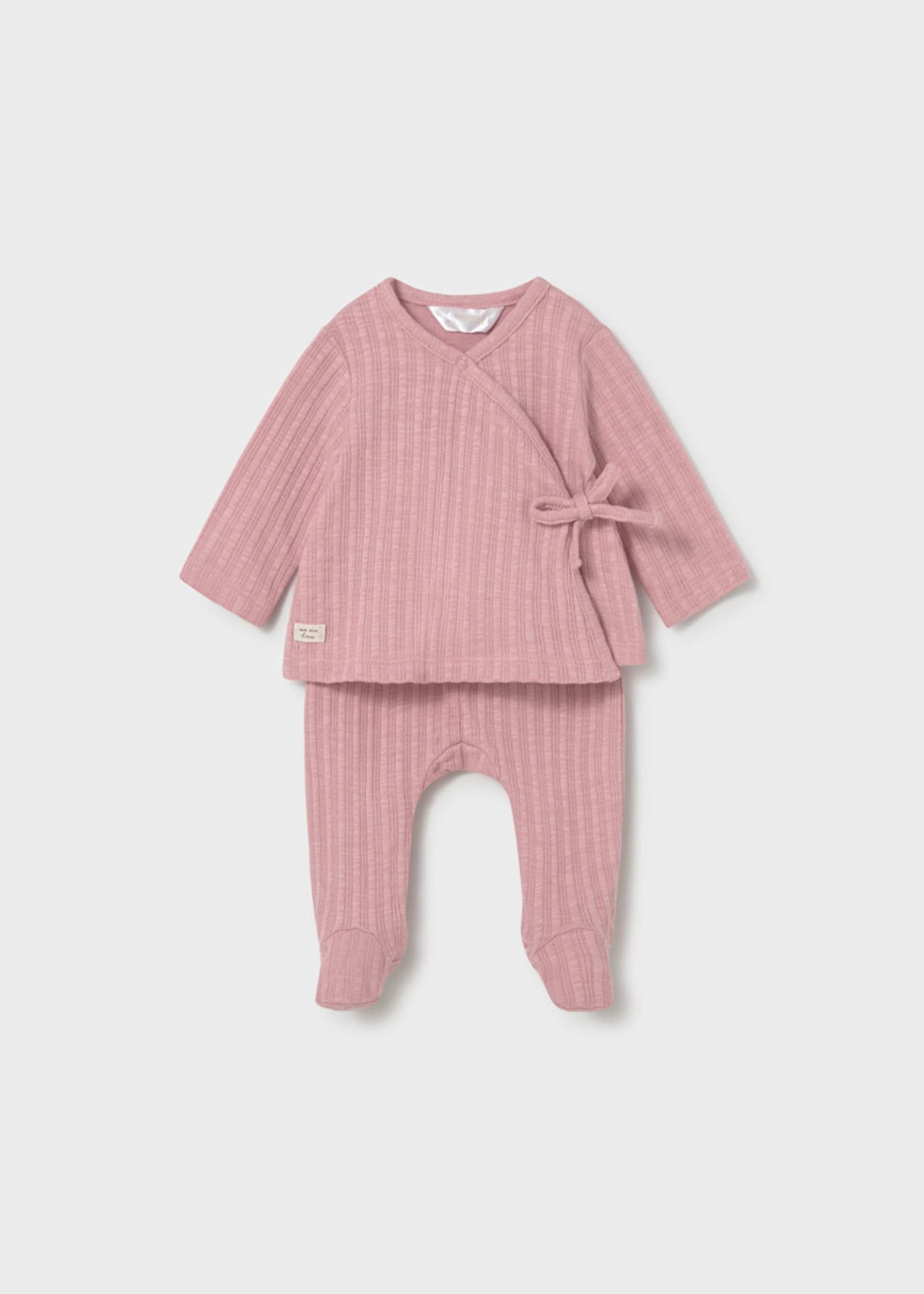 Ensemble guêtre et t-shirt nœud nouveau-né