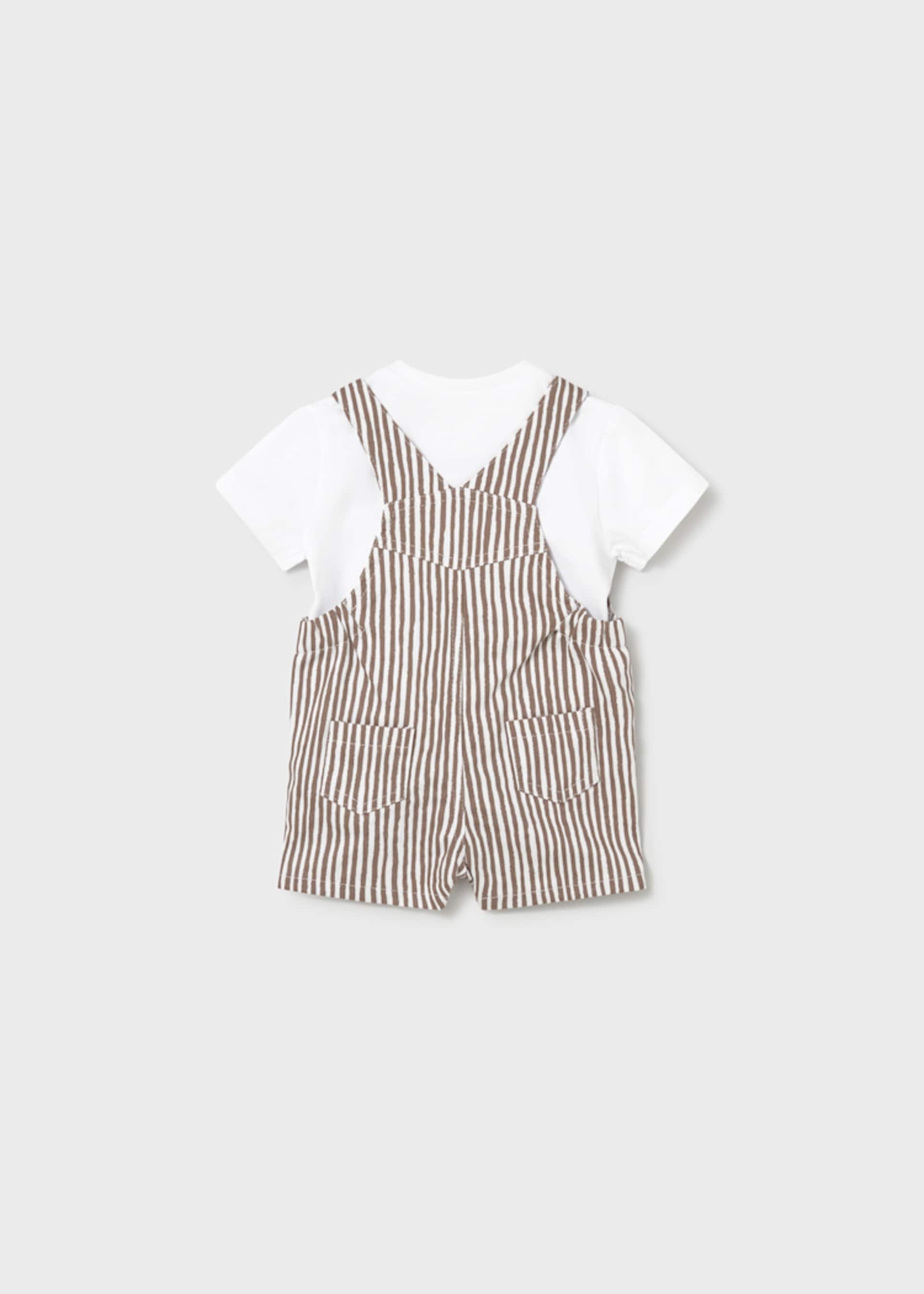 Ensemble salopette et t-shirt nouveau-né