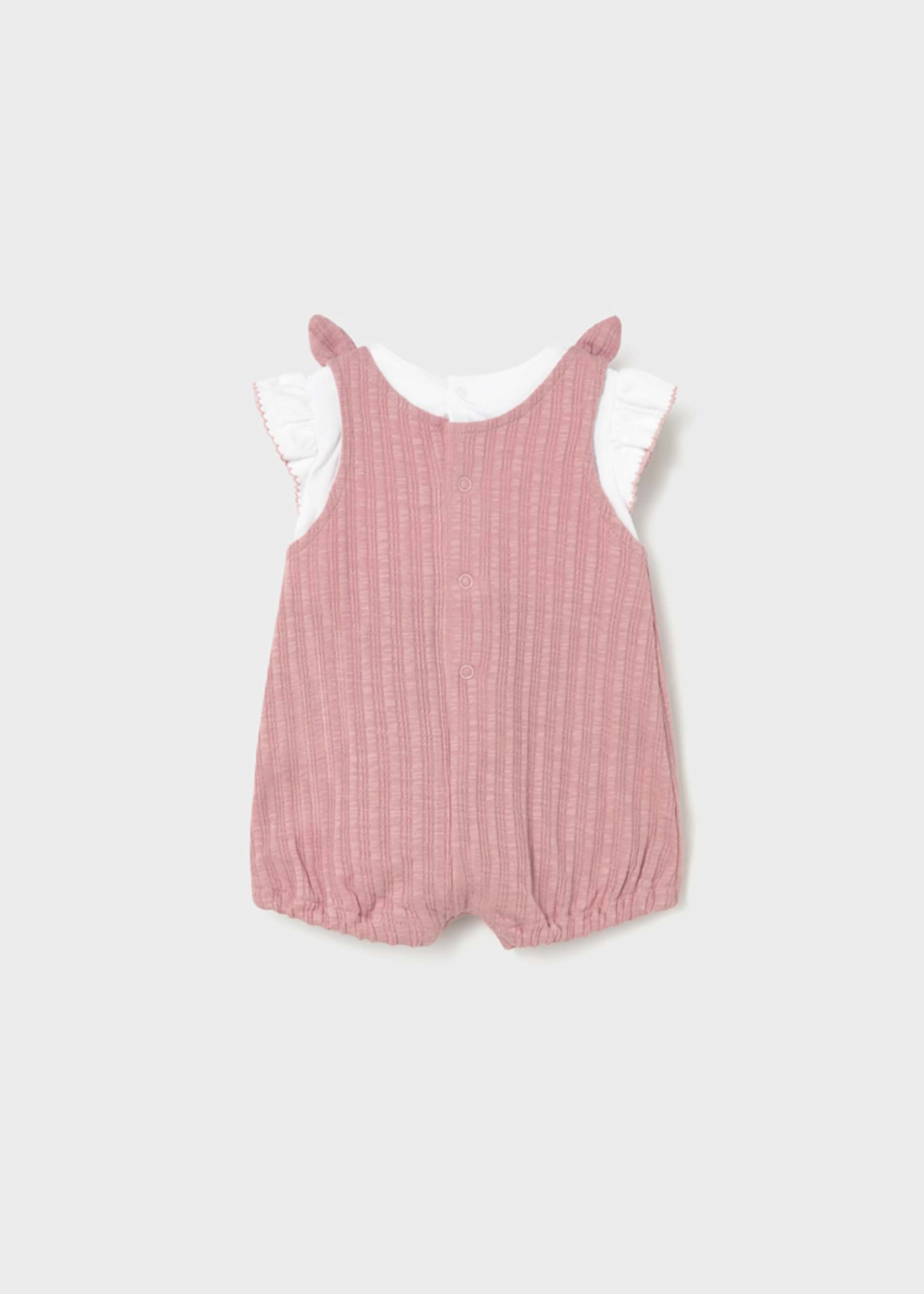 Conjunto jardineira e t-shirt recém nascida