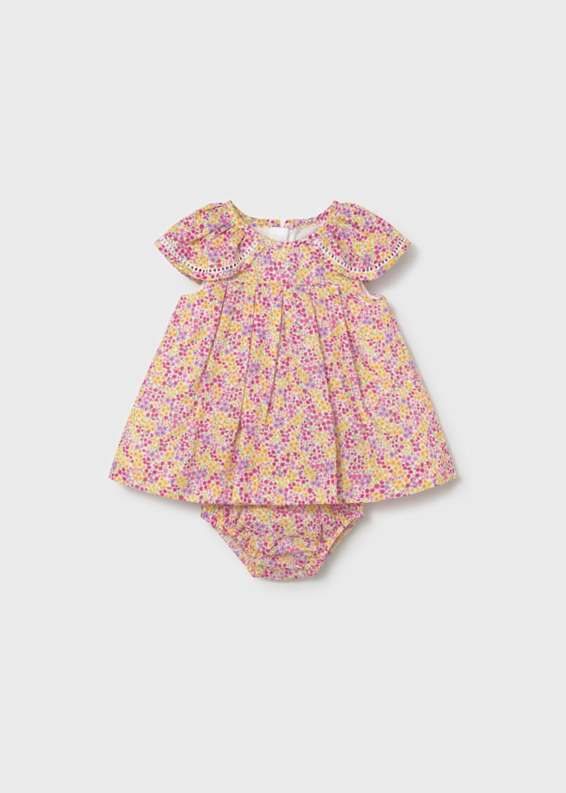 Print dress newborn with nappy cover Print dress newborn with nappy cover
