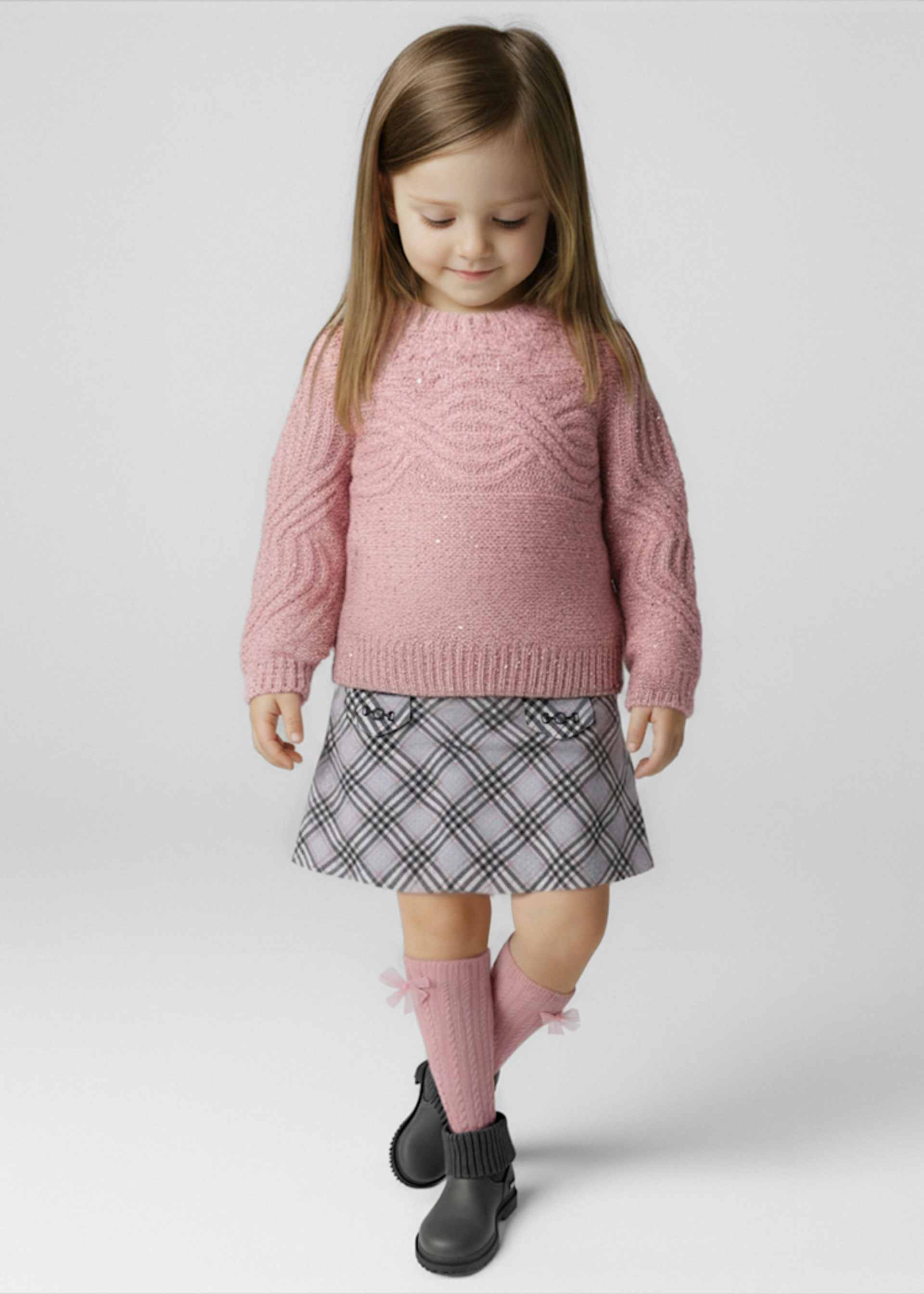 Fusta carouri jacquard fetita Fusta carouri jacquard fetita