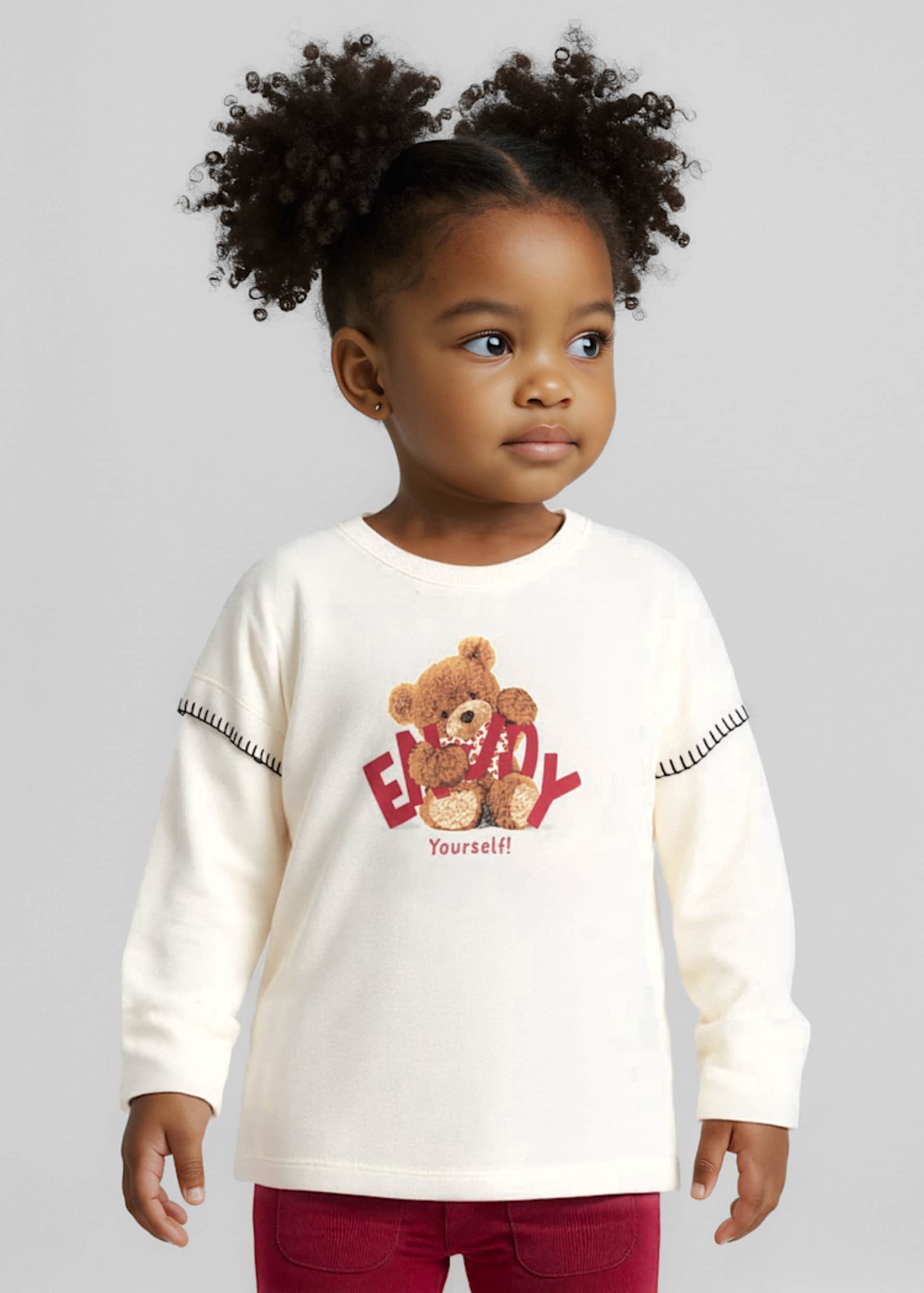 Girl T-Shirt with Bear Print