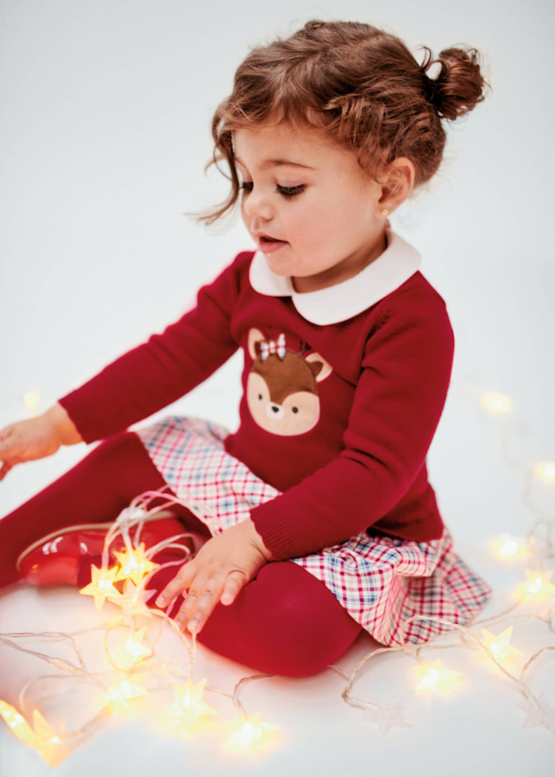 Vestido tricot combinado bebé