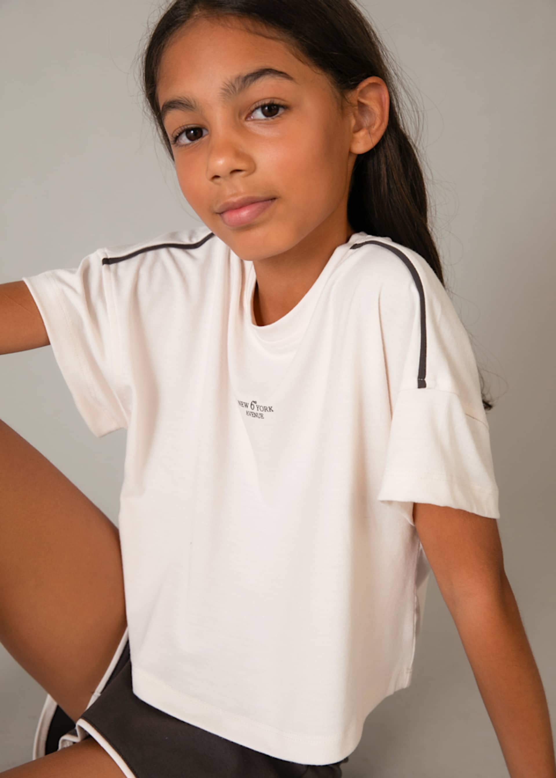 Ensemble short et t-shirt en maille fille