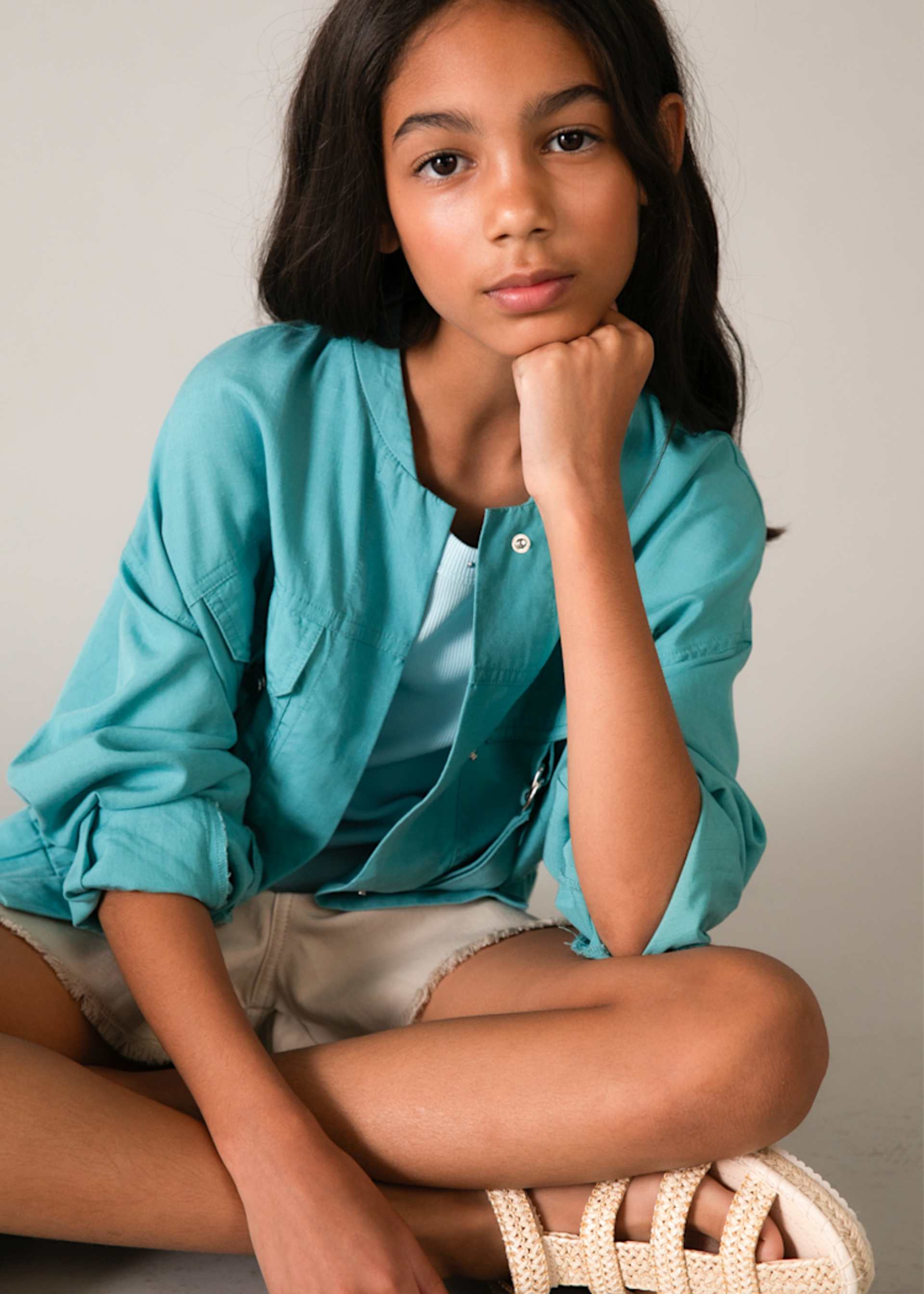 Girl's buckle jacket