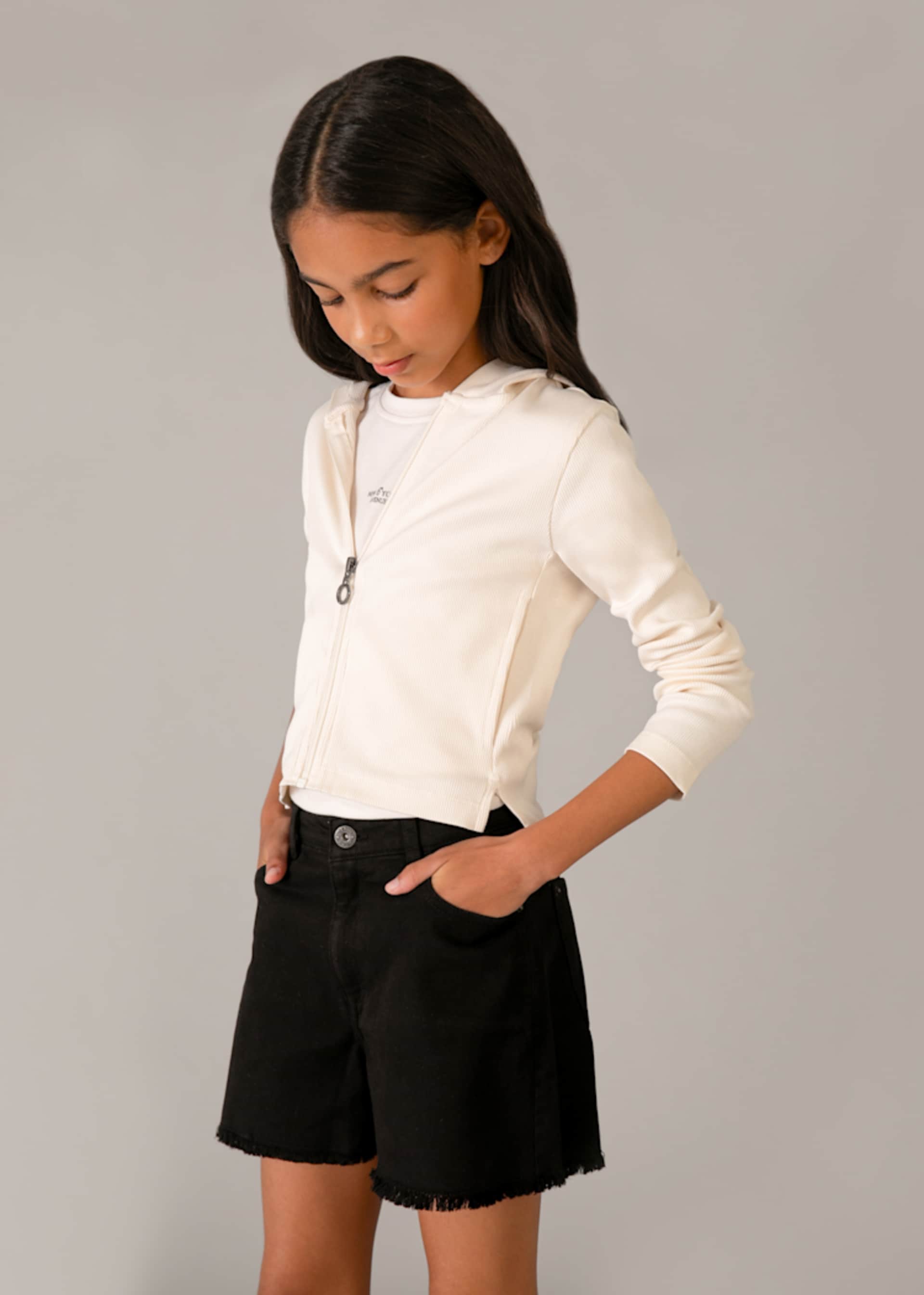 Kurze Twillhose basic Teenager Mädchen