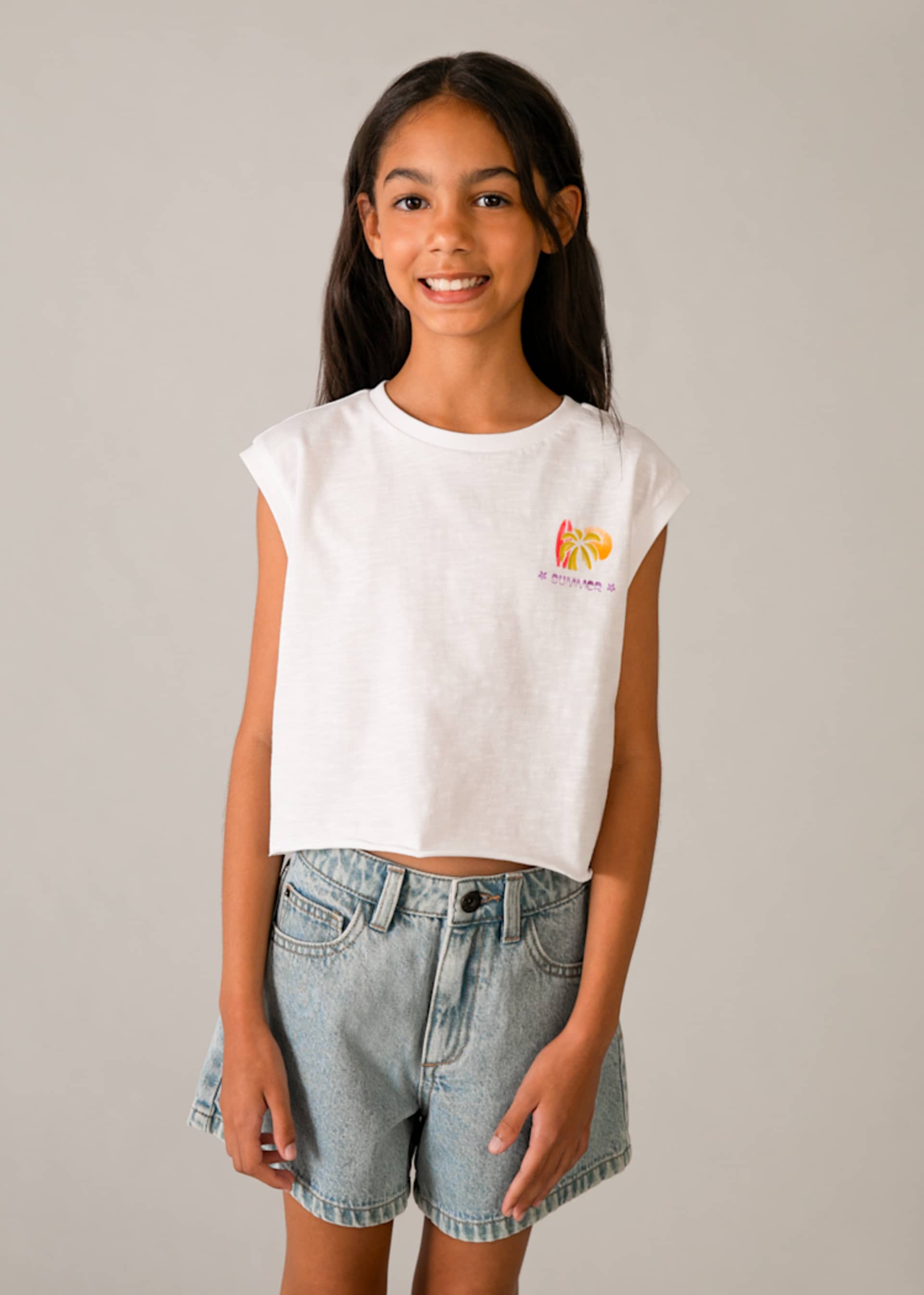 Short en jean basique