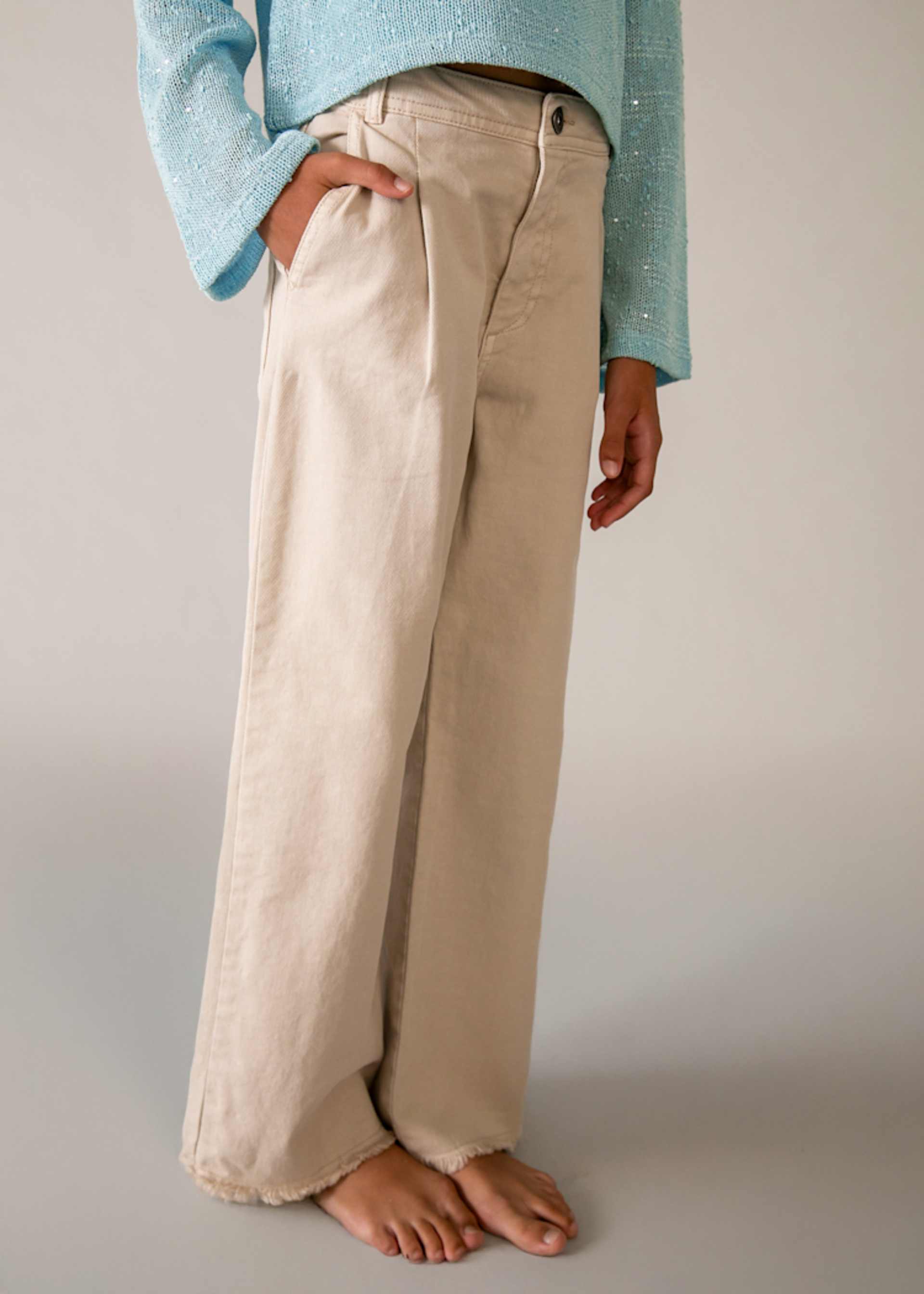 Lange Twill-Hose Teenager Mädchen